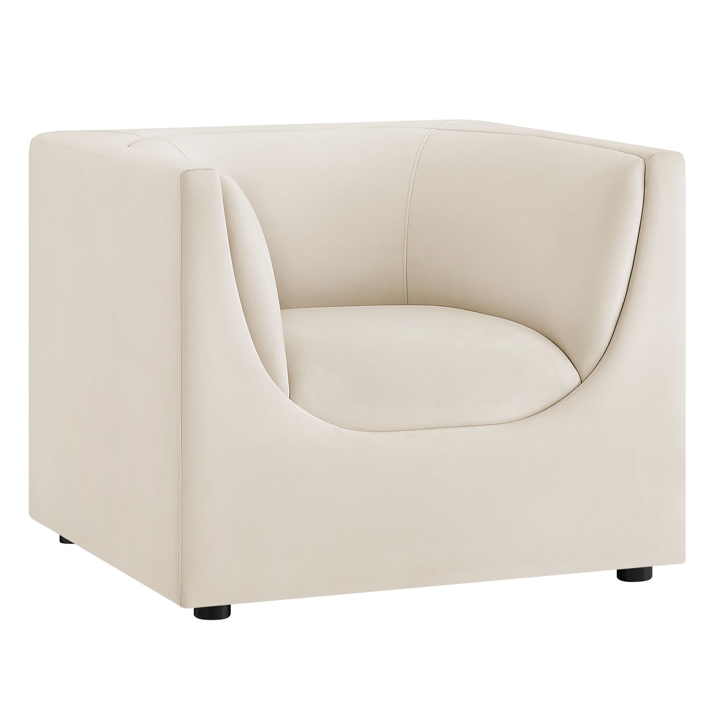 Hilda Curved Back Performance Velvet Armchair by Modway