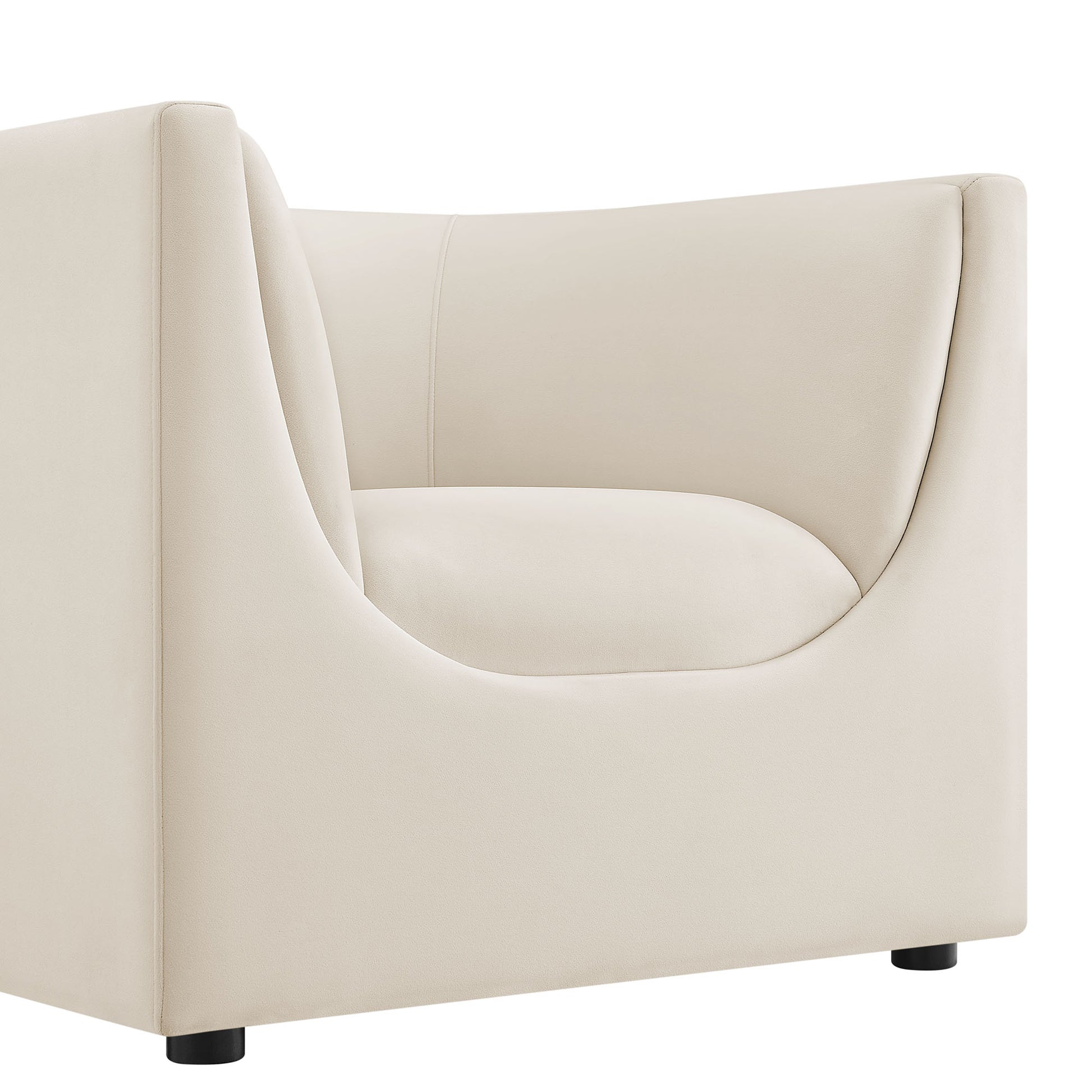 Hilda Curved Back Performance Velvet Armchair by Modway