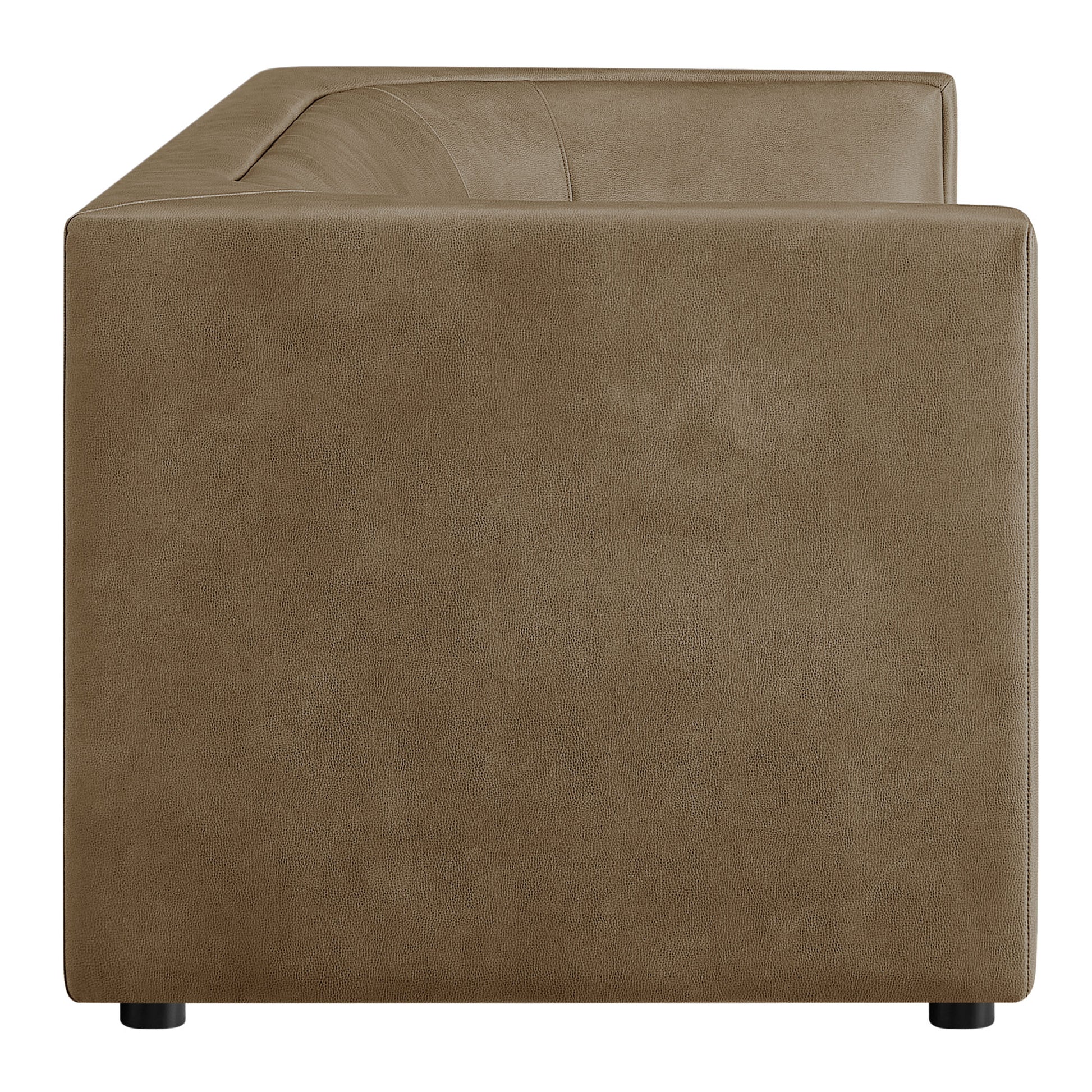 Hilda 86" Curved Back Vegan Leather Sofa by Modway