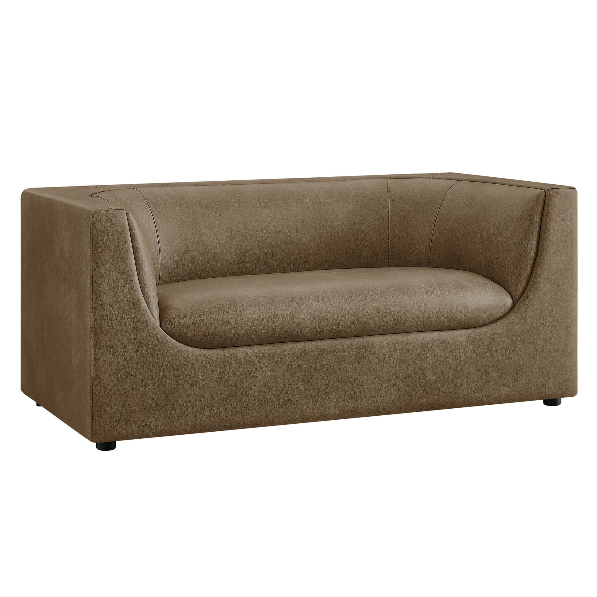 Hilda 67" Curved Back Vegan Leather Loveseat by Modway