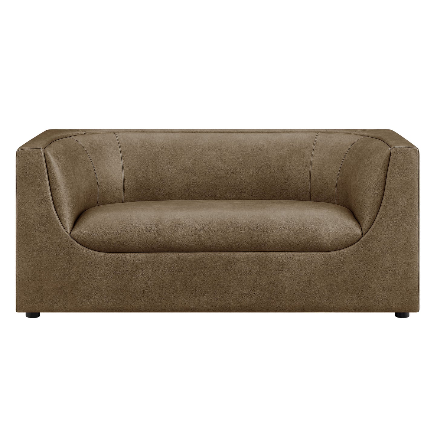 Hilda 67" Curved Back Vegan Leather Loveseat by Modway