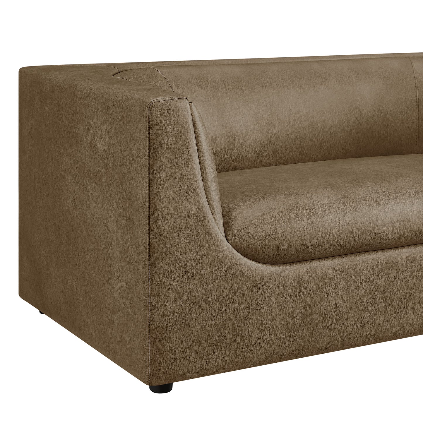 Hilda 67" Curved Back Vegan Leather Loveseat by Modway