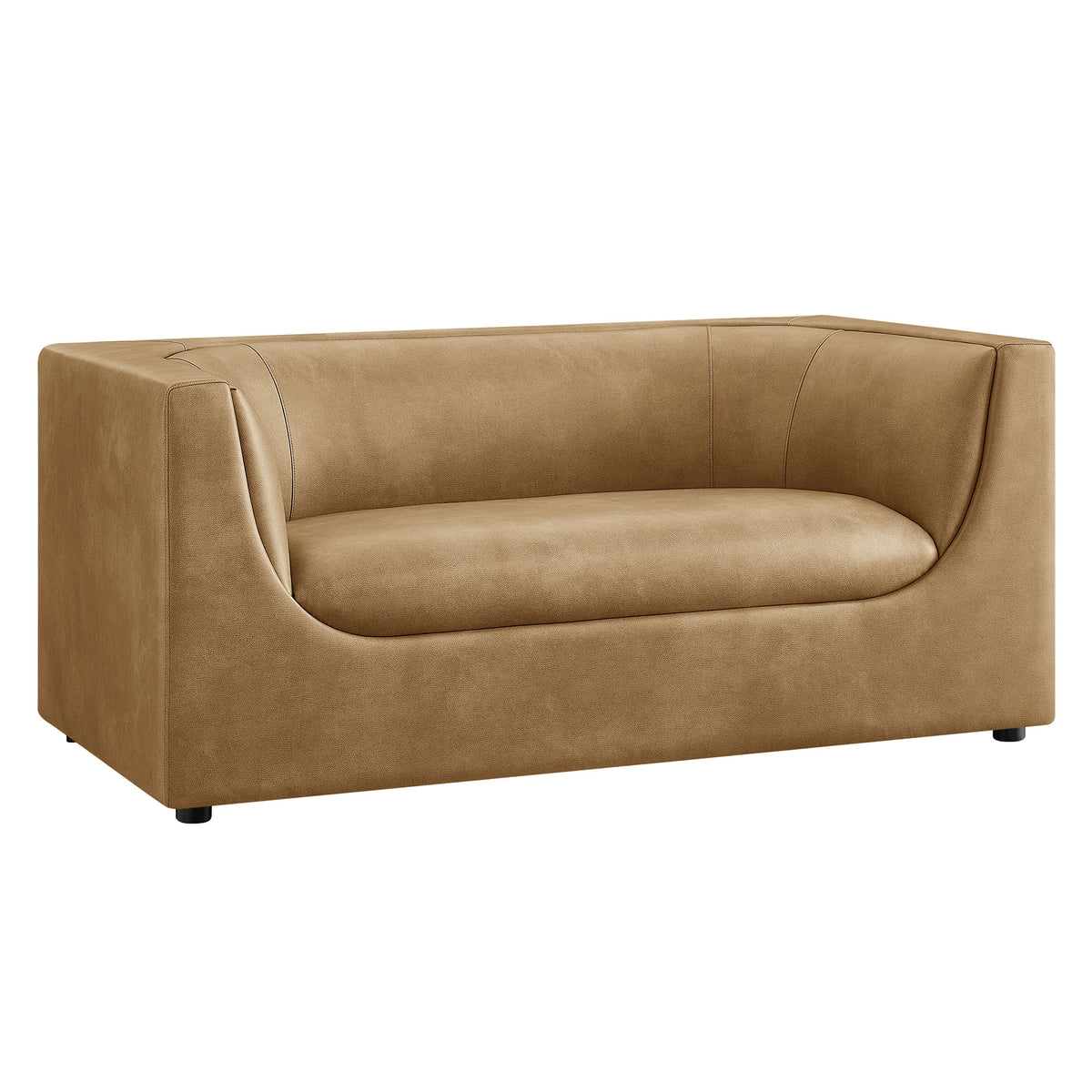 Hilda 67" Curved Back Vegan Leather Loveseat by Modway