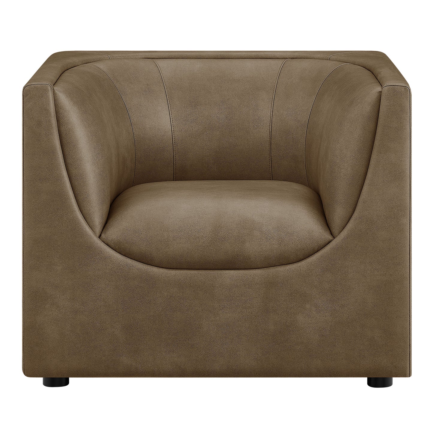 Hilda Curved Back Vegan Leather Armchair by Modway