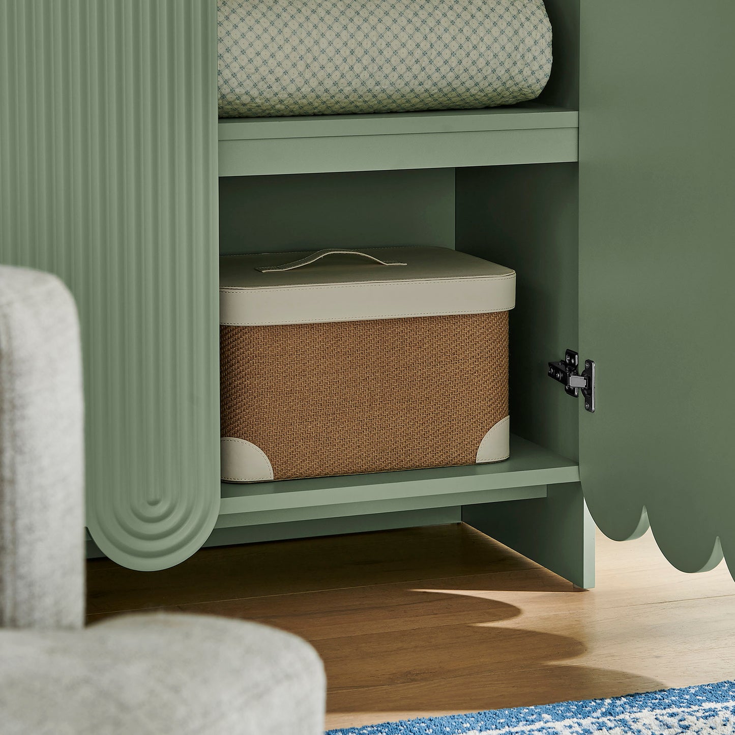 Dahlia 78 Inch Fluted and Scalloped Arched Storage Cabinet by Modway EEI-7570-SGE