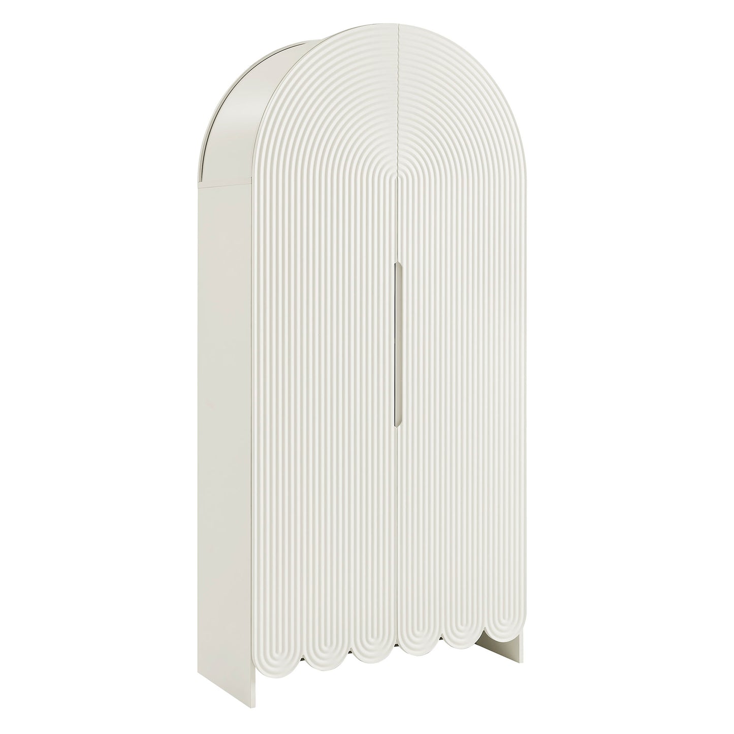 Dahlia 78 Inch Fluted and Scalloped Arched Storage Cabinet by Modway EEI-7570-WHI