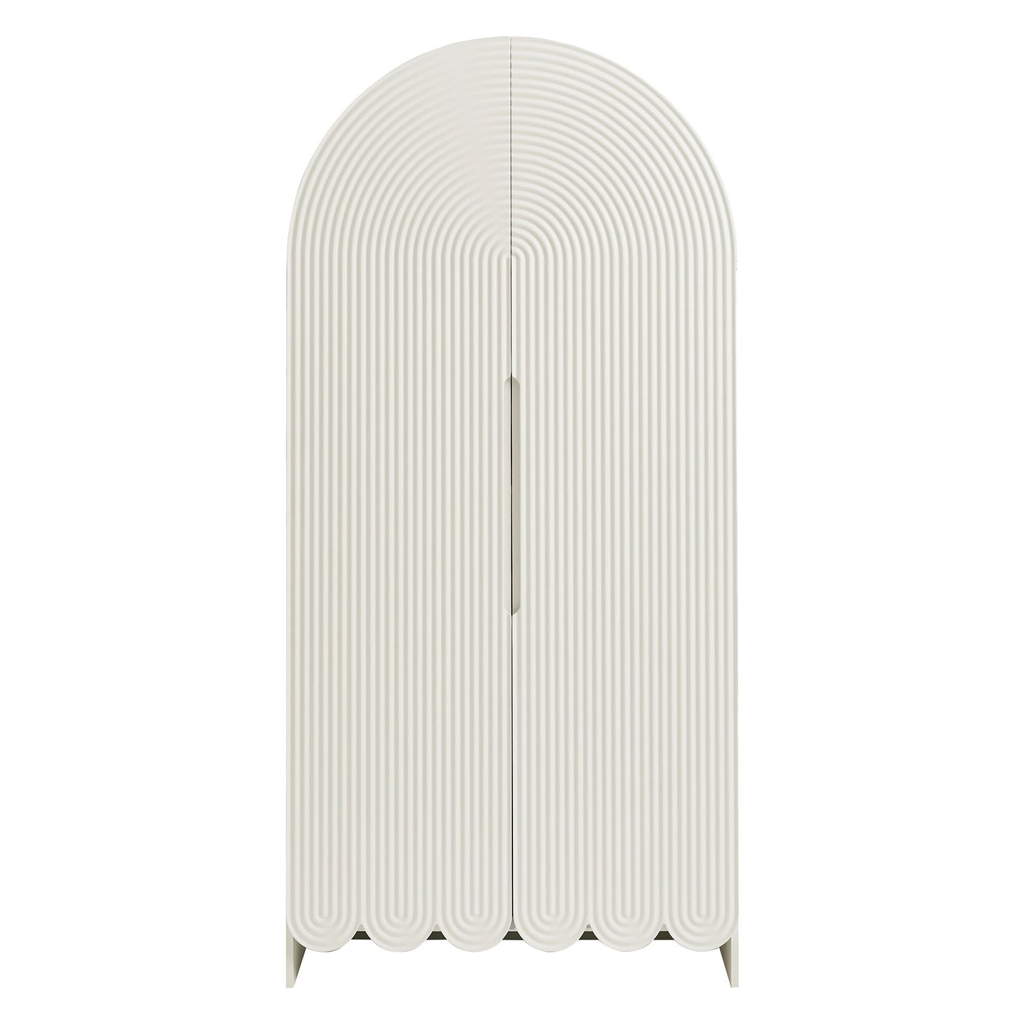 Dahlia 78 Inch Fluted and Scalloped Arched Storage Cabinet by Modway EEI-7570-WHI
