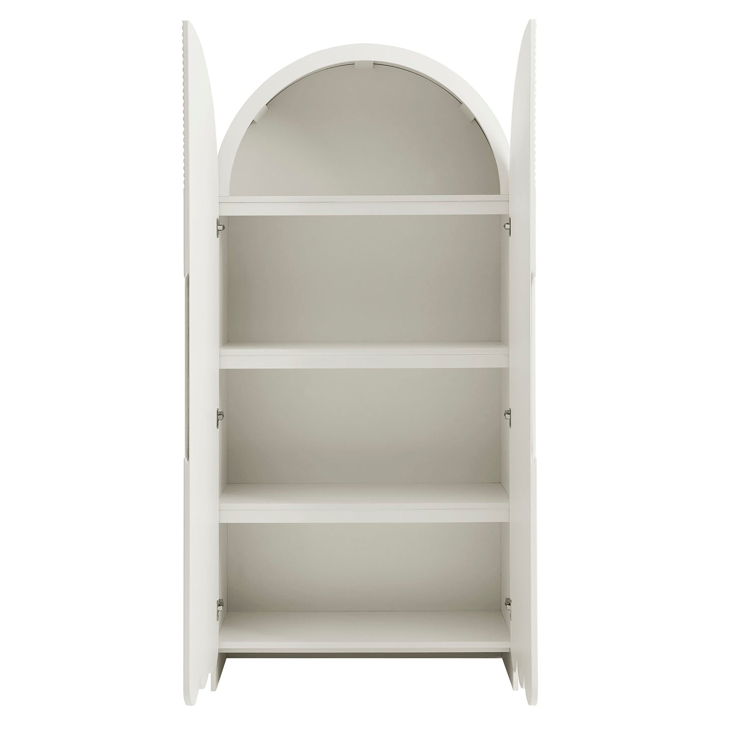 Dahlia 78 Inch Fluted and Scalloped Arched Storage Cabinet by Modway EEI-7570-WHI