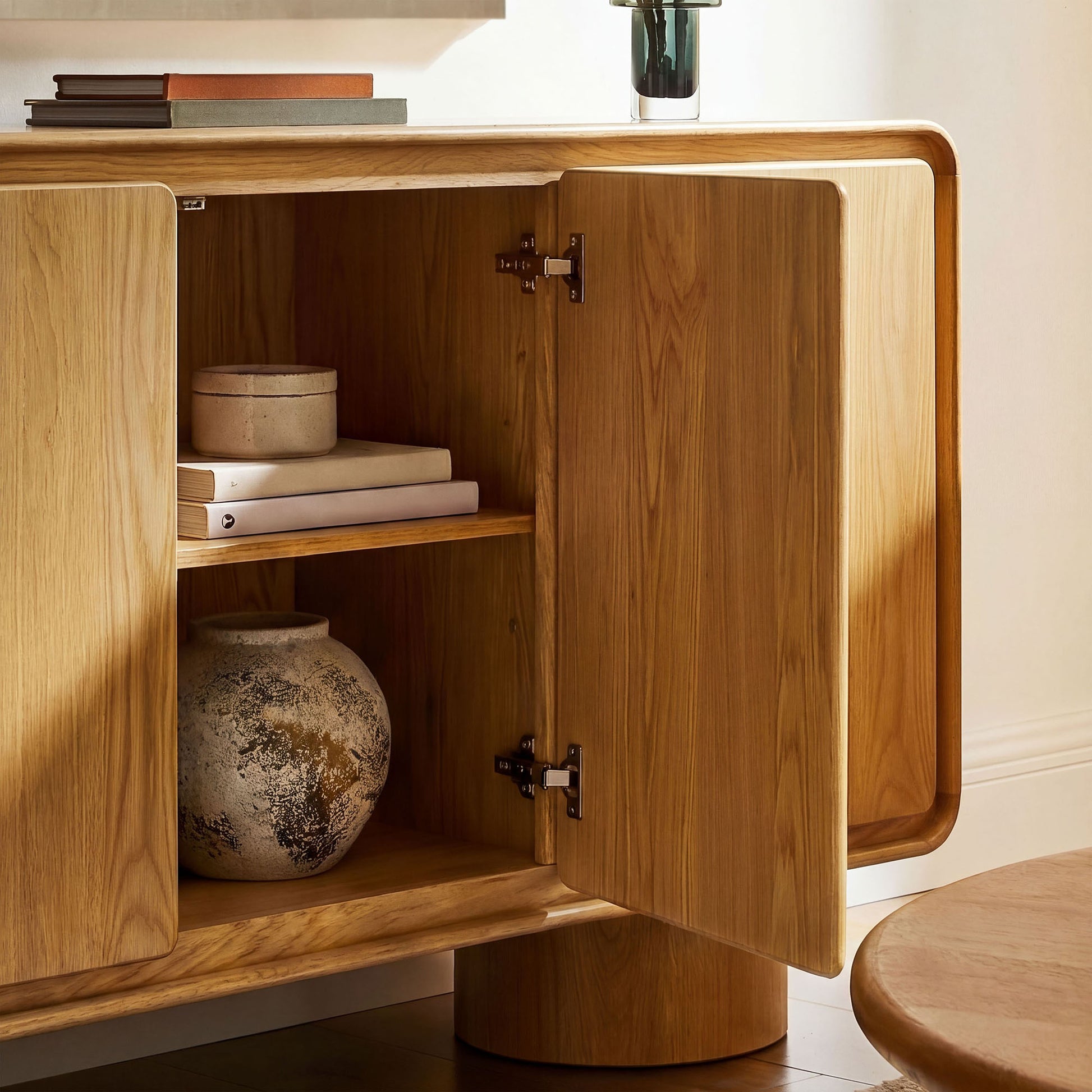 Lumo 3-Door Curved Wood Accent Cabinet by Modway