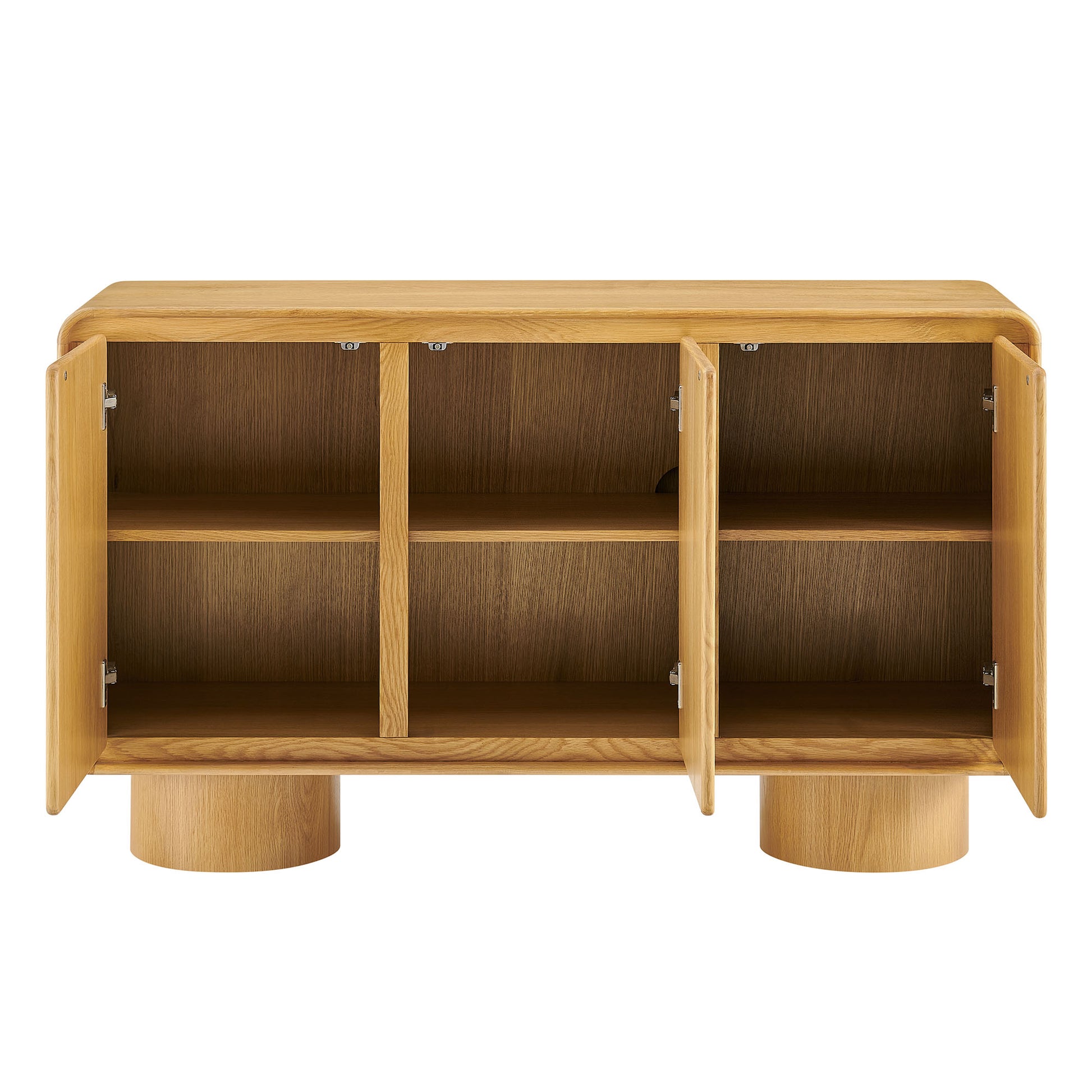 Lumo 3-Door Curved Wood Accent Cabinet by Modway