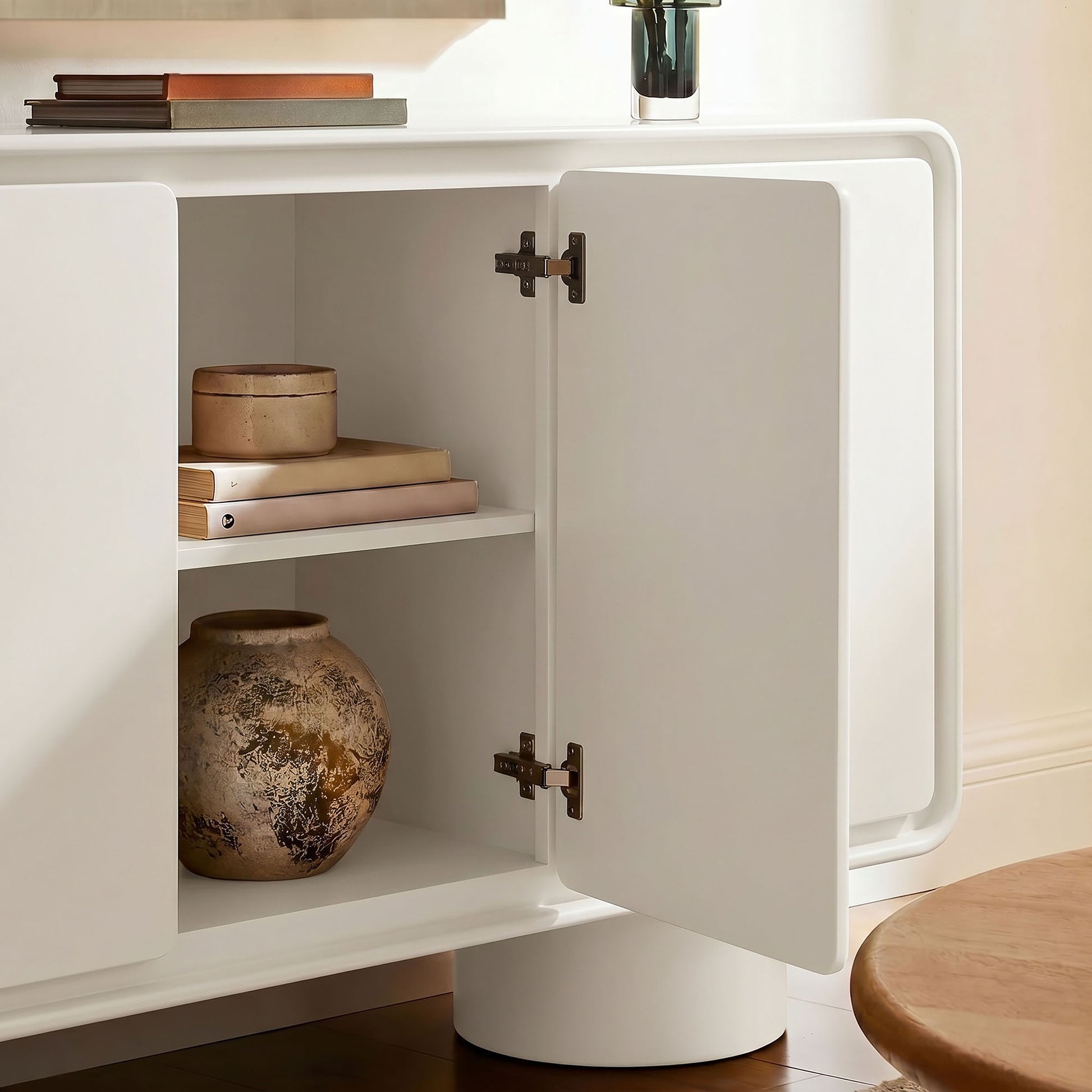 Lumo 3-Door Curved Wood Accent Cabinet by Modway