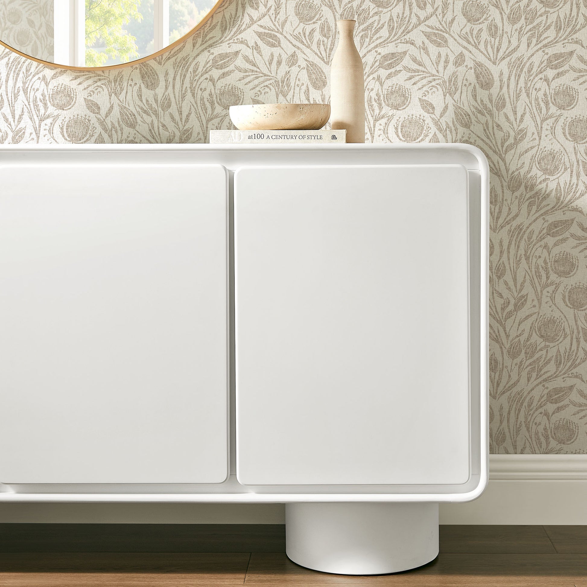 Lumo 3-Door Curved Wood Accent Cabinet by Modway