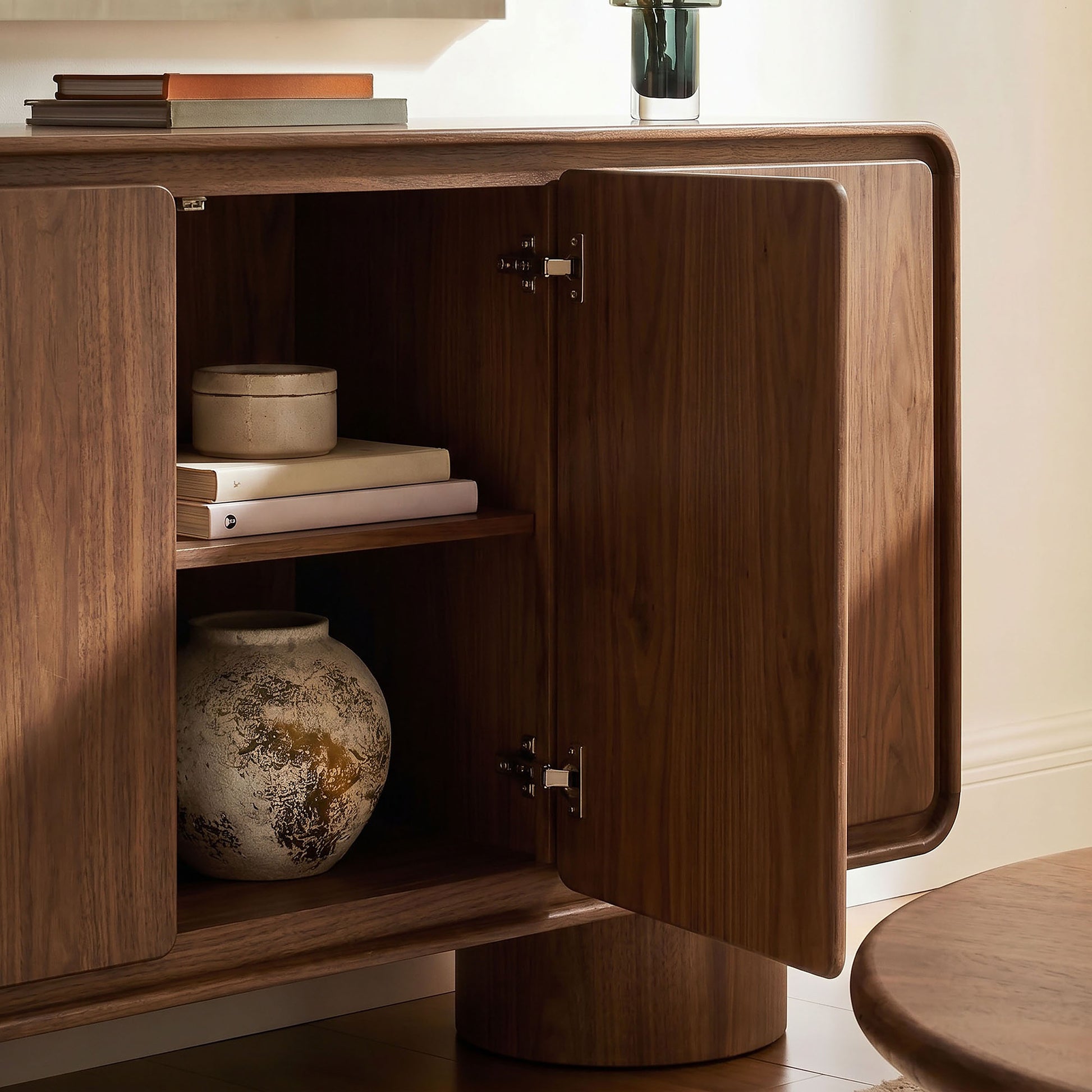Lumo 3-Door Curved Wood Accent Cabinet by Modway