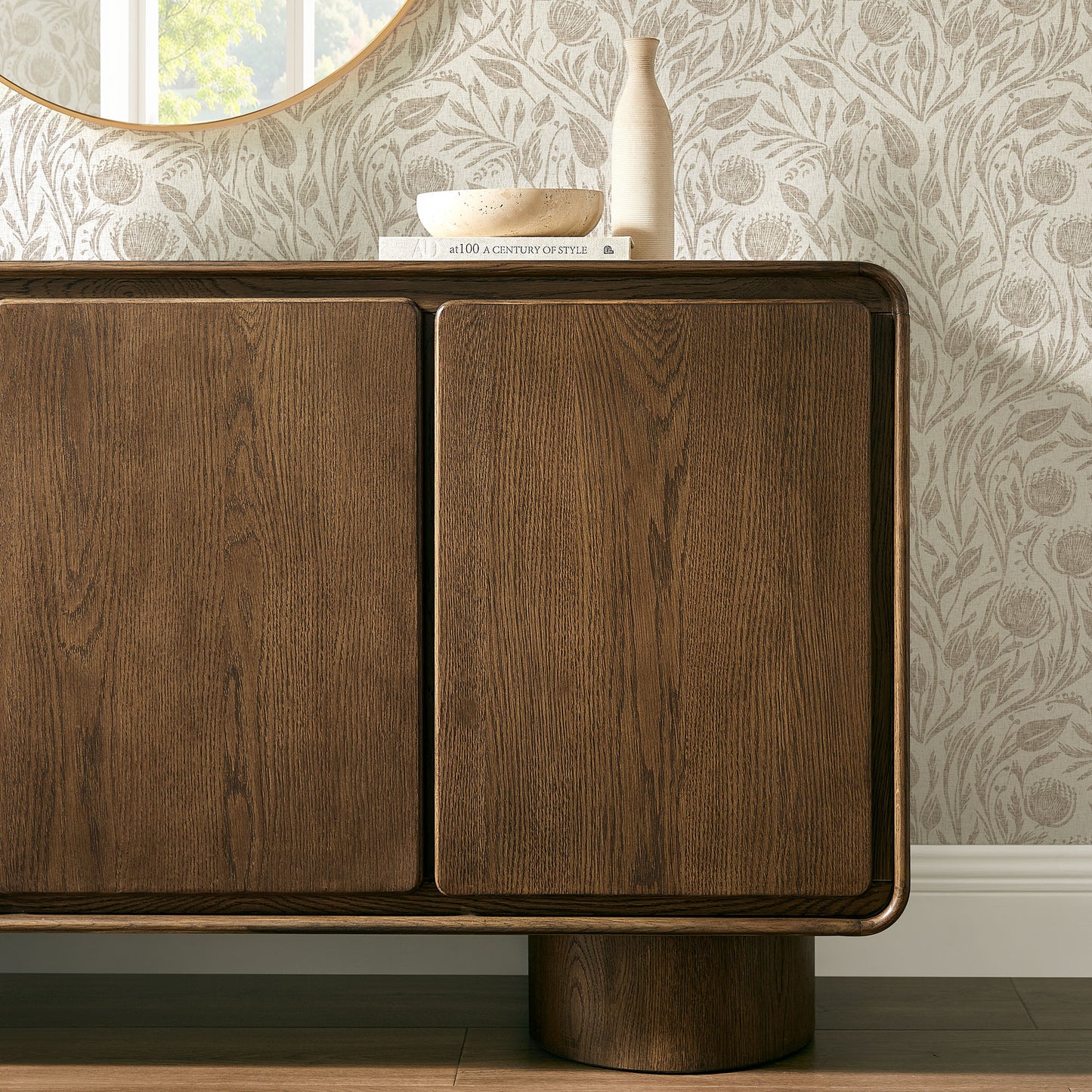 Lumo 3-Door Curved Wood Accent Cabinet by Modway