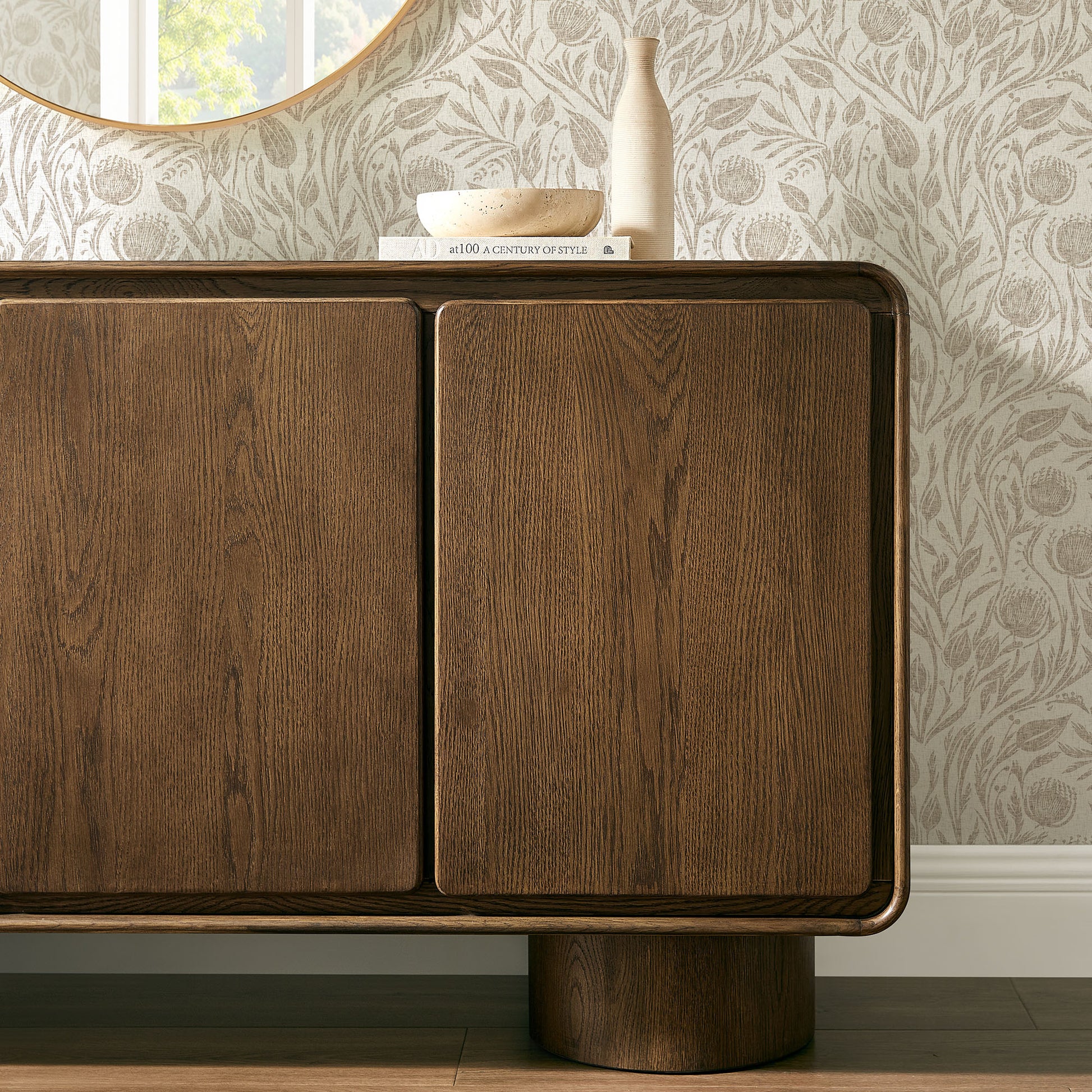 Lumo 3-Door Curved Wood Accent Cabinet by Modway