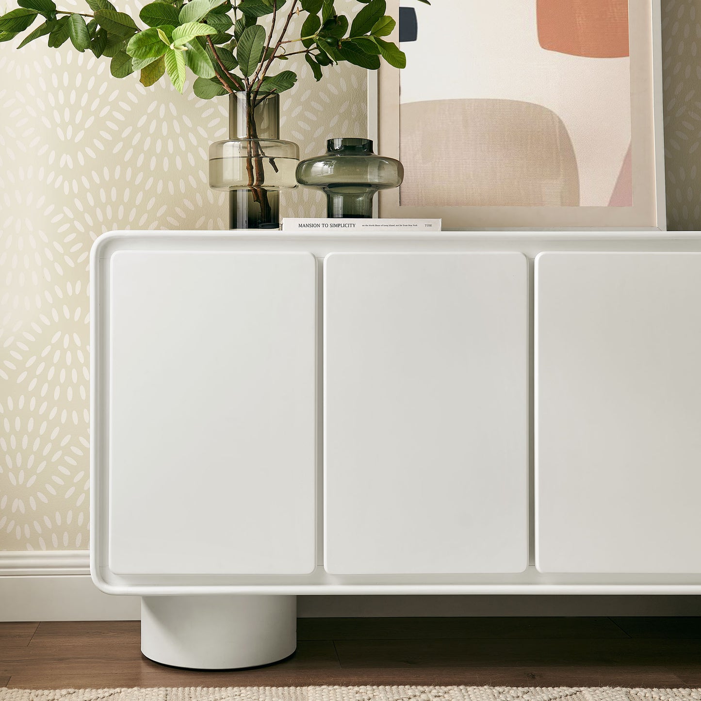 Lumo 4-Door Curved Wood Accent Cabinet by Modway