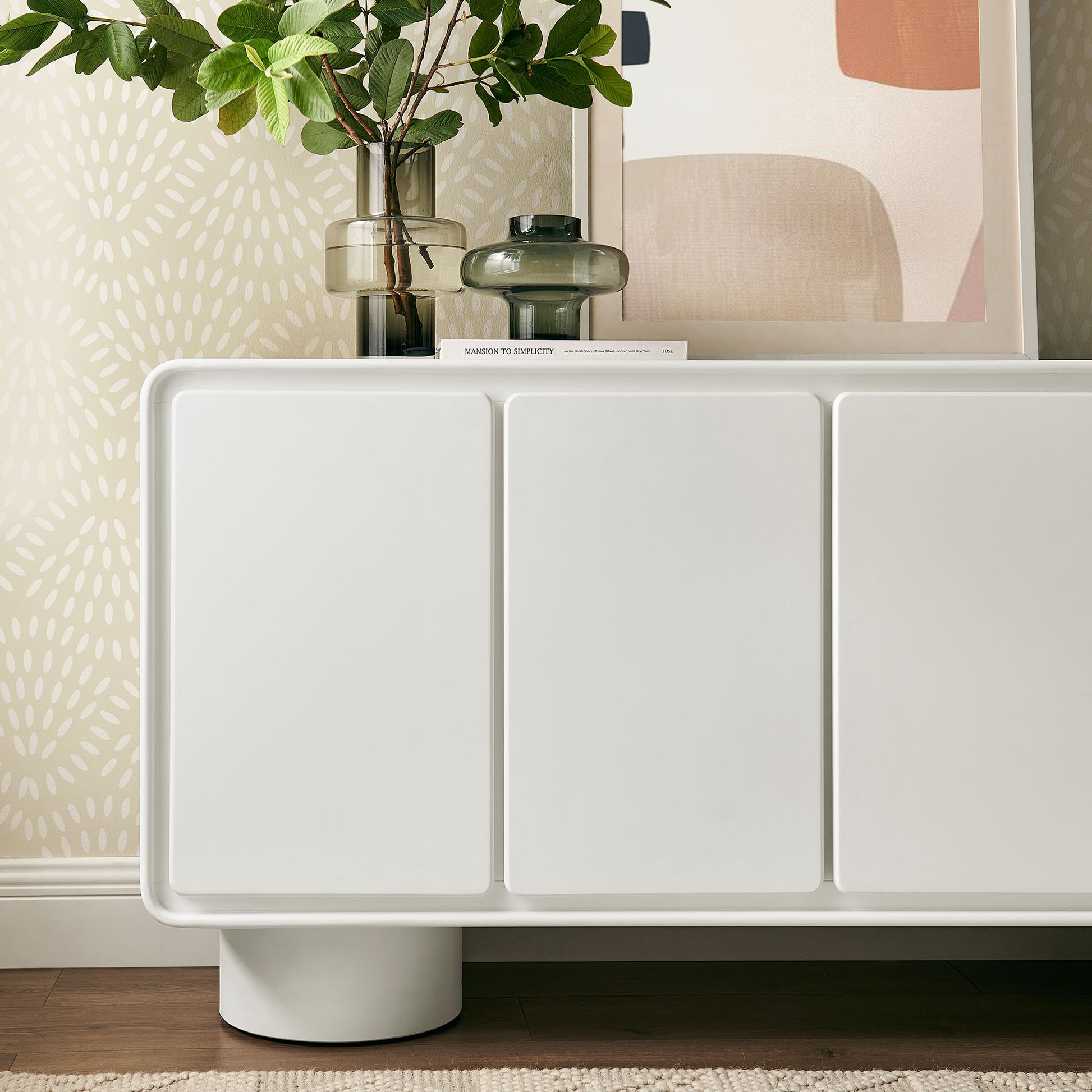 Lumo 4-Door Curved Wood Accent Cabinet by Modway