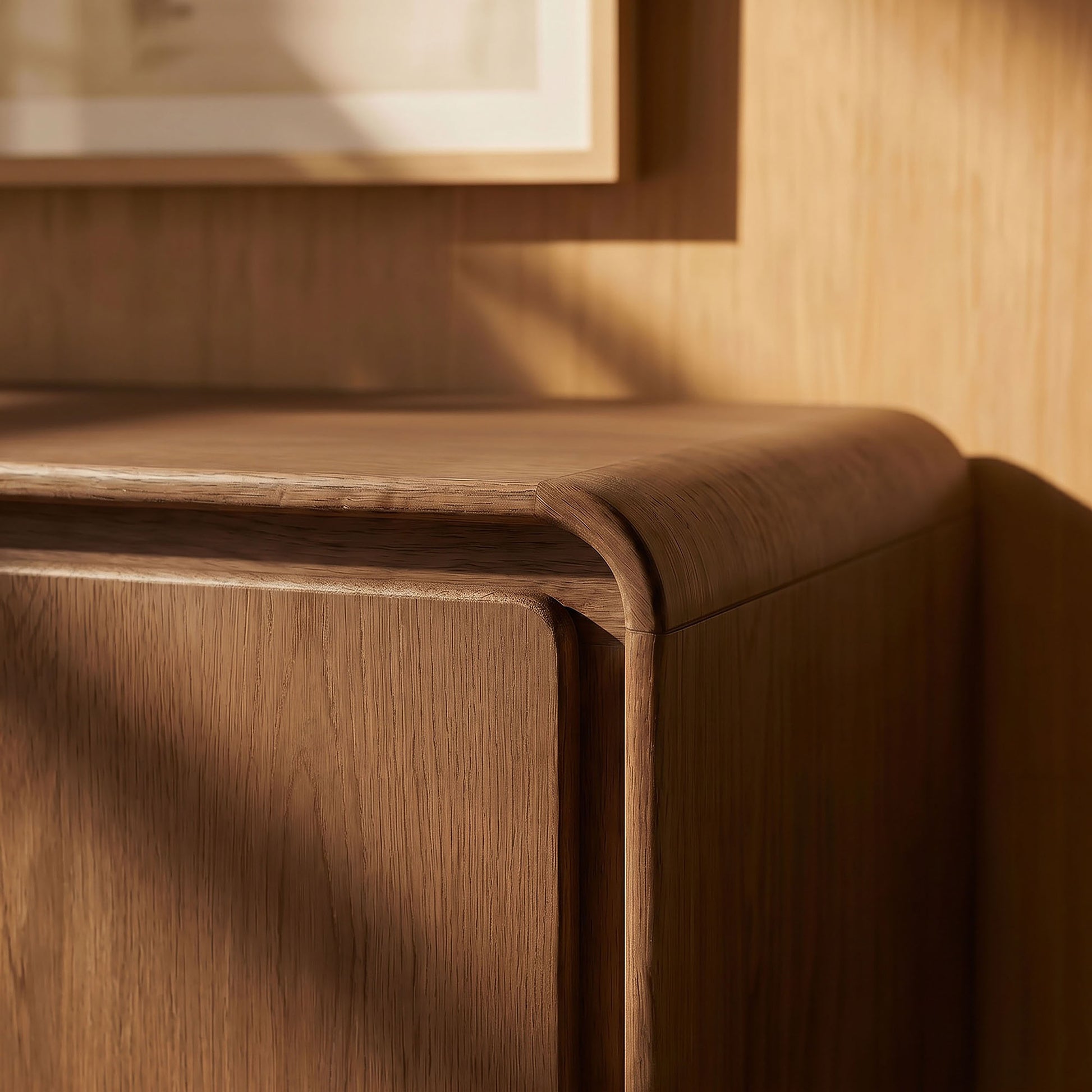 Lumo 4-Door Curved Wood Accent Cabinet by Modway