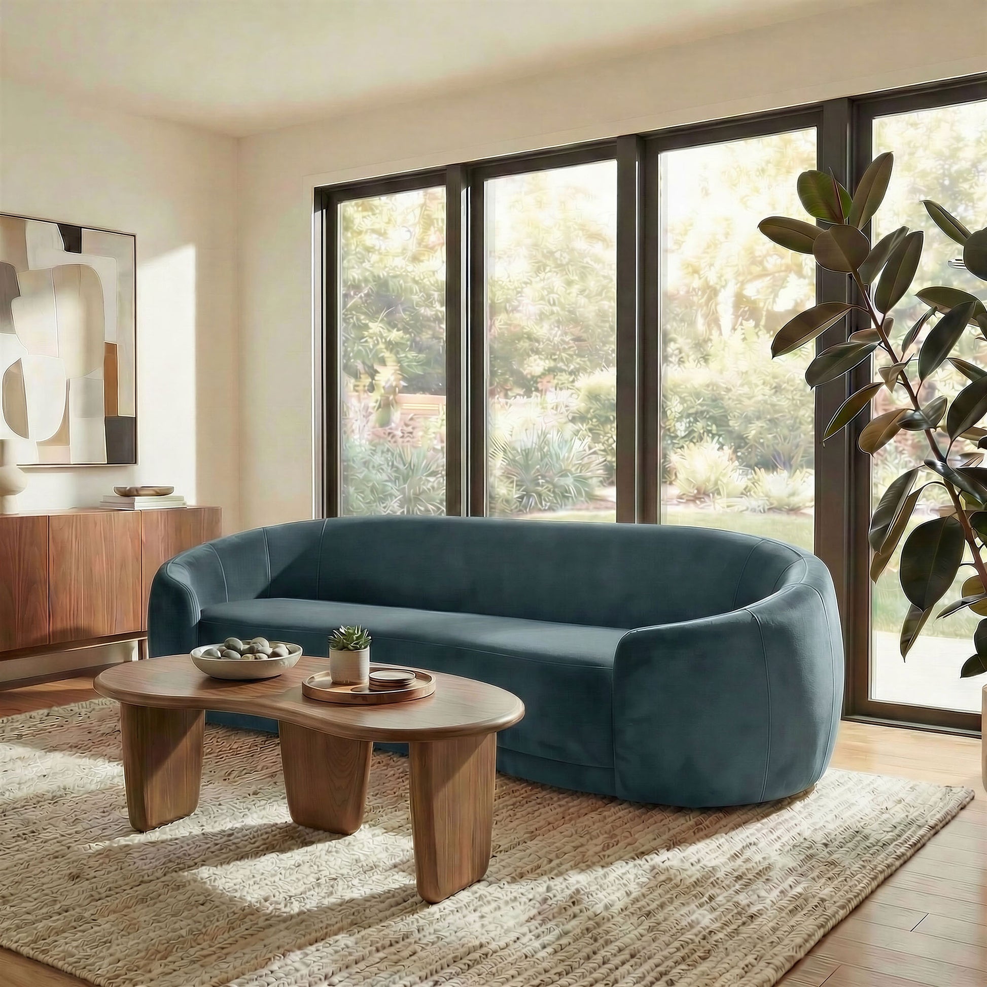 Contessa Curved Performance Velvet Sofa by Modway