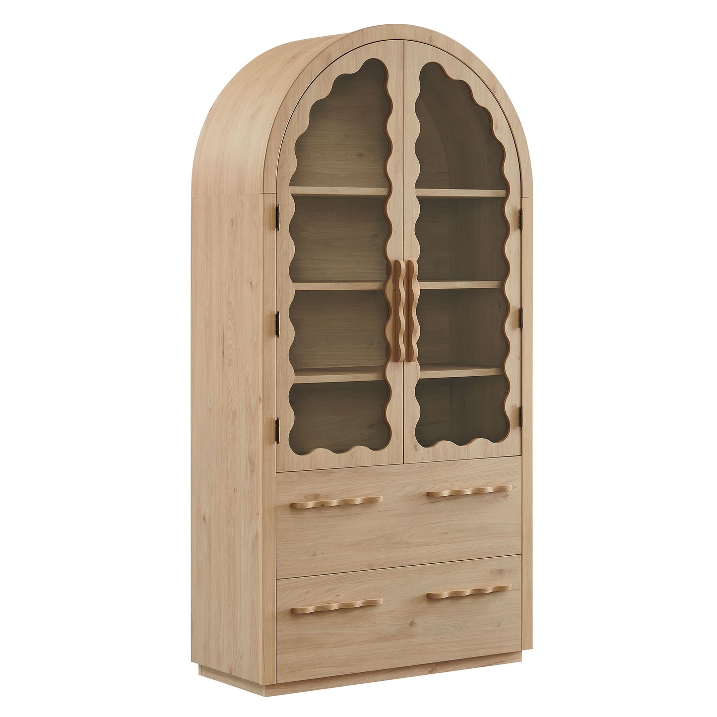 Rory 76 Inch Arched Kitchen Pantry Display Cabinet by Modway EEI-7589-LOA