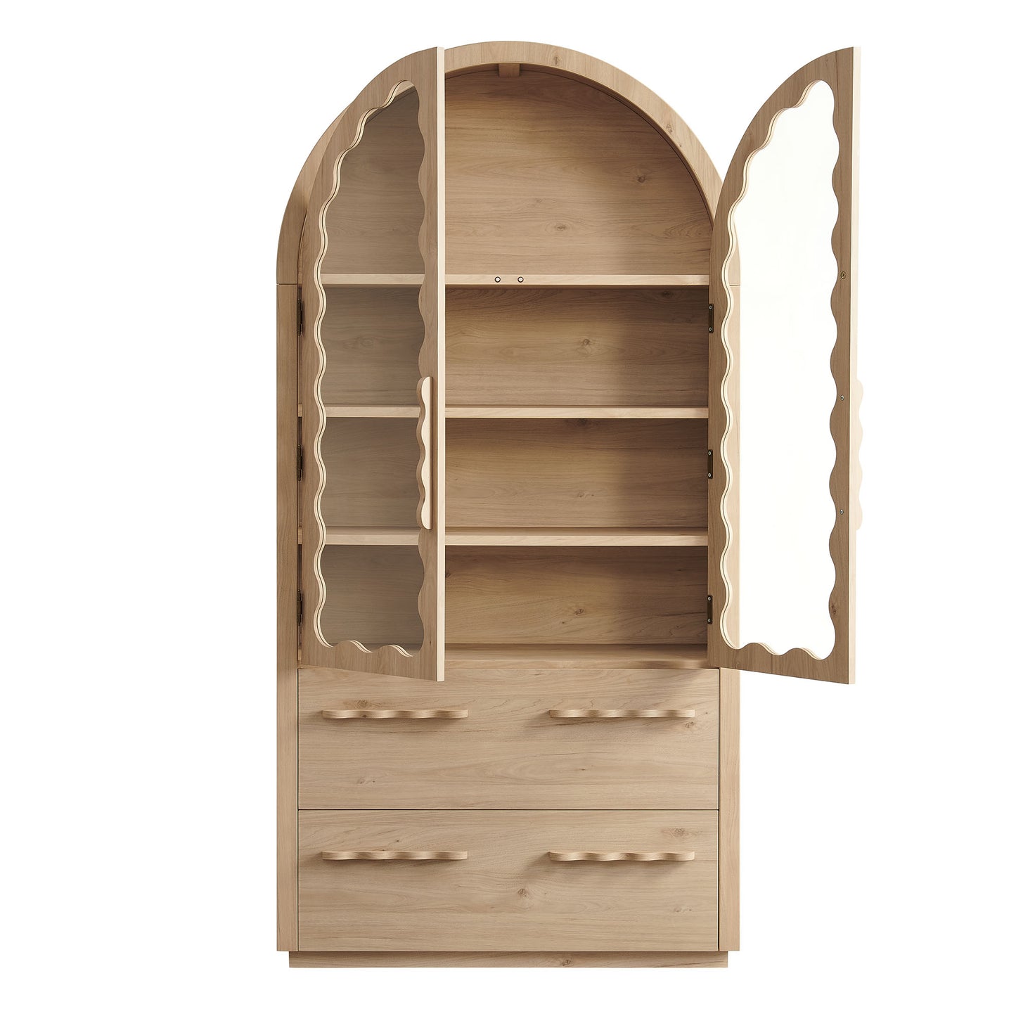 Rory 76 Inch Arched Kitchen Pantry Display Cabinet by Modway EEI-7589-LOA