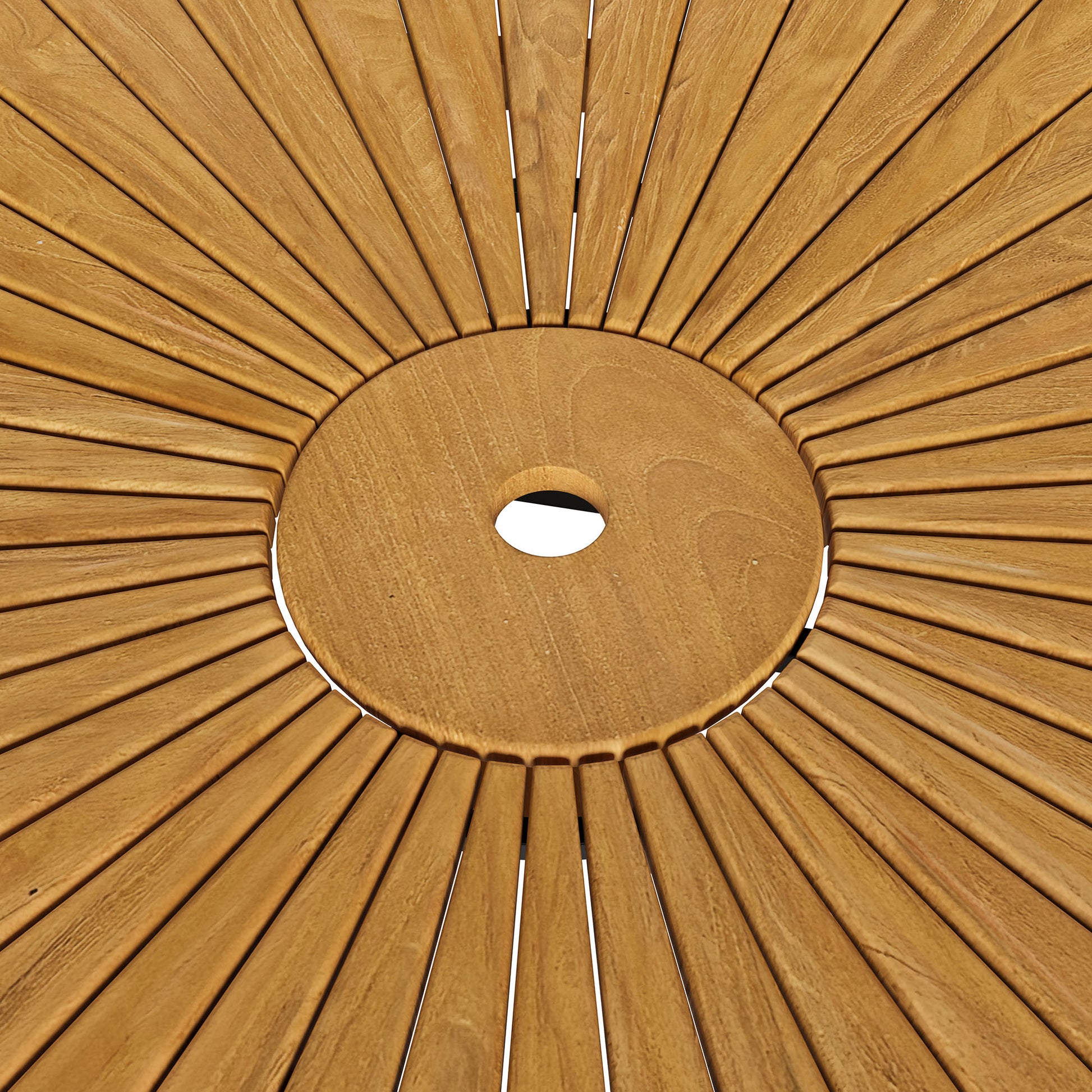 Cielo 59" Sunburst Outdoor Patio Teak Dining Table by Modway