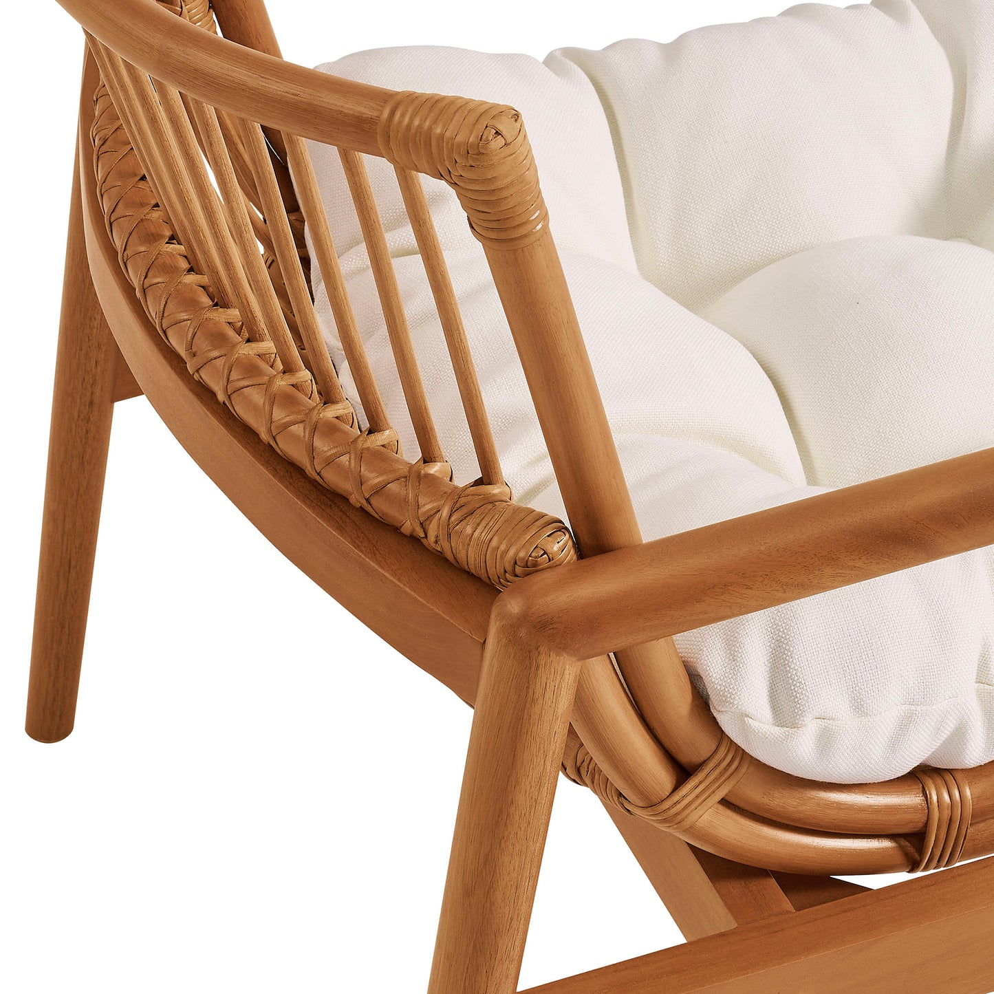 Tula Wood Rattan Lounge Chair by Modway