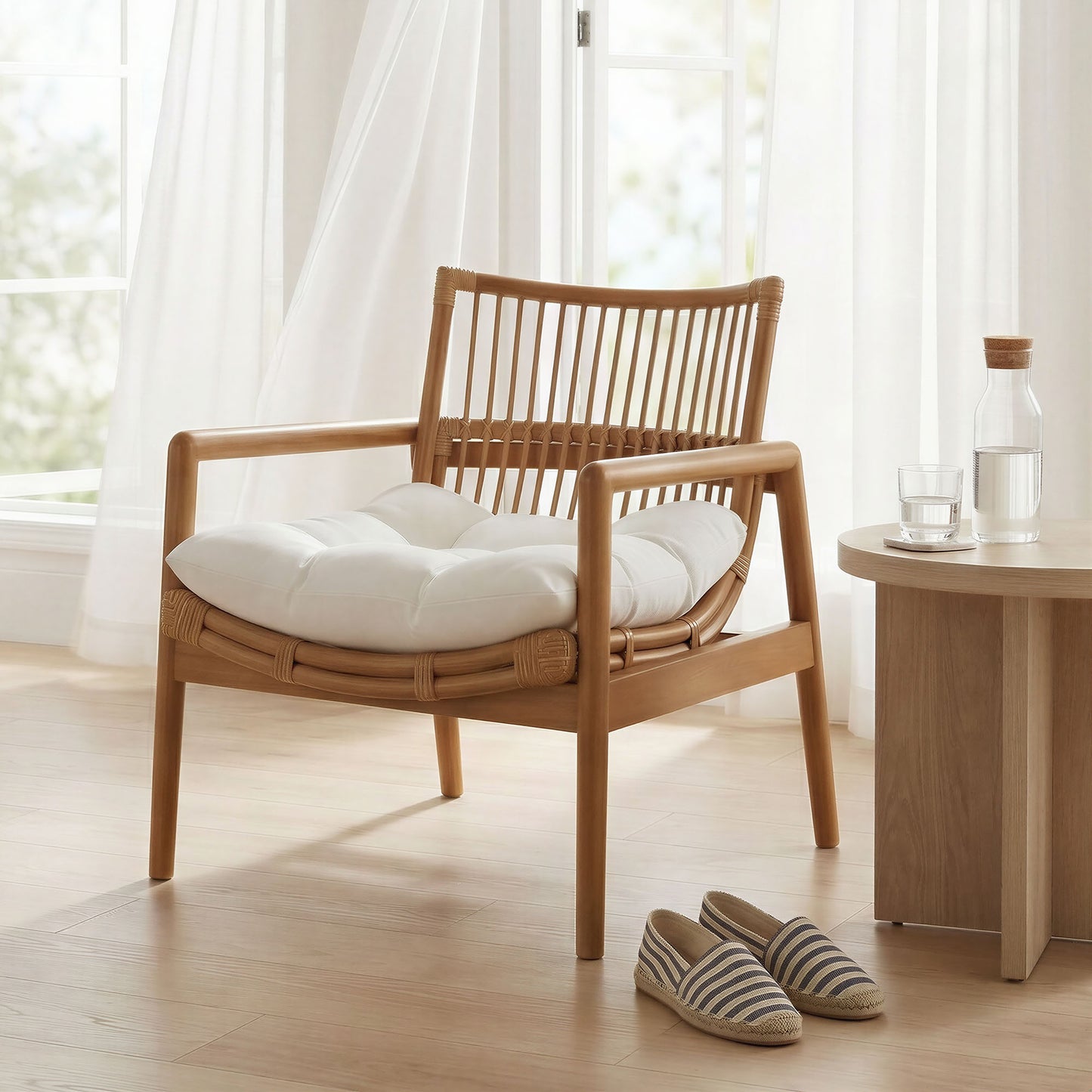 Tula Wood Rattan Lounge Chair by Modway