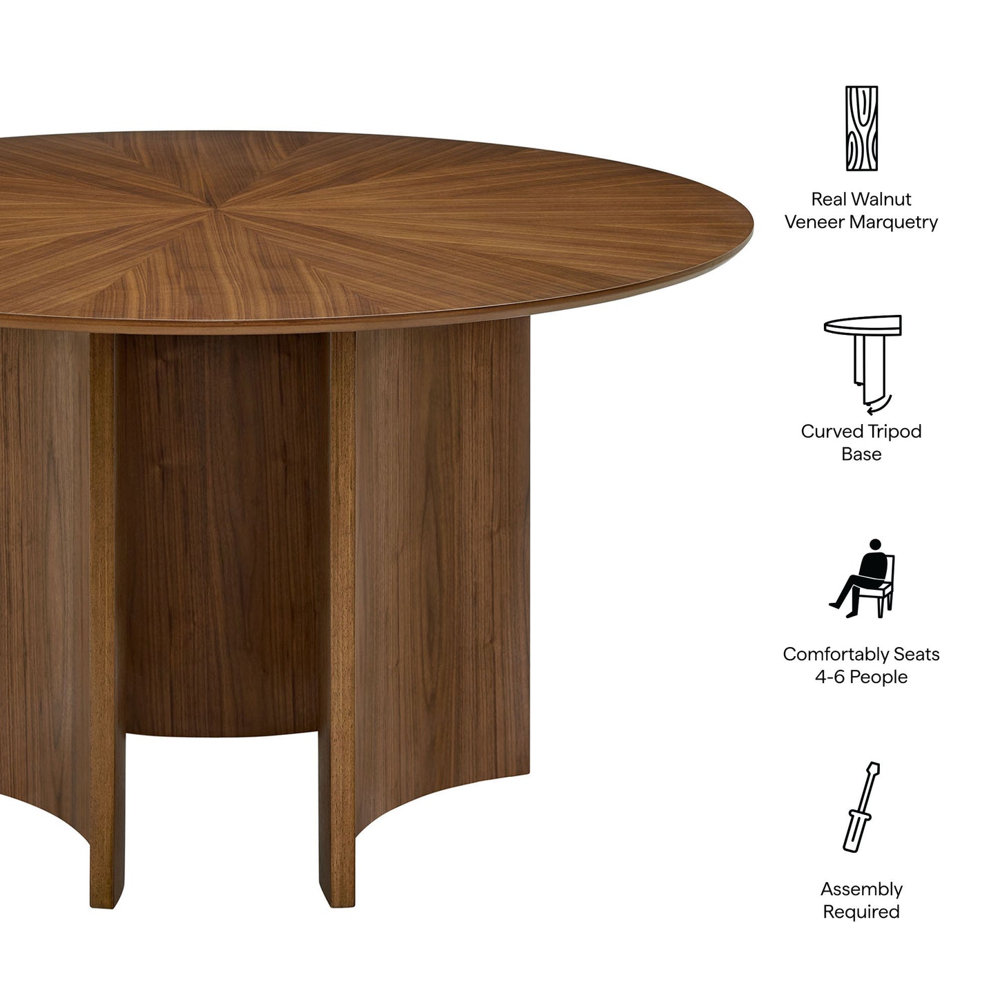 Sloane 54 Inch Round Dining Table by Modway