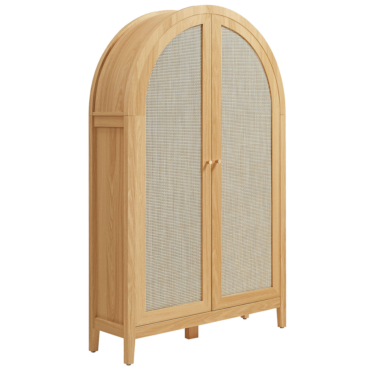 Calista 63 Inch Arched Storage Cabinet With Folding Desk by Modway