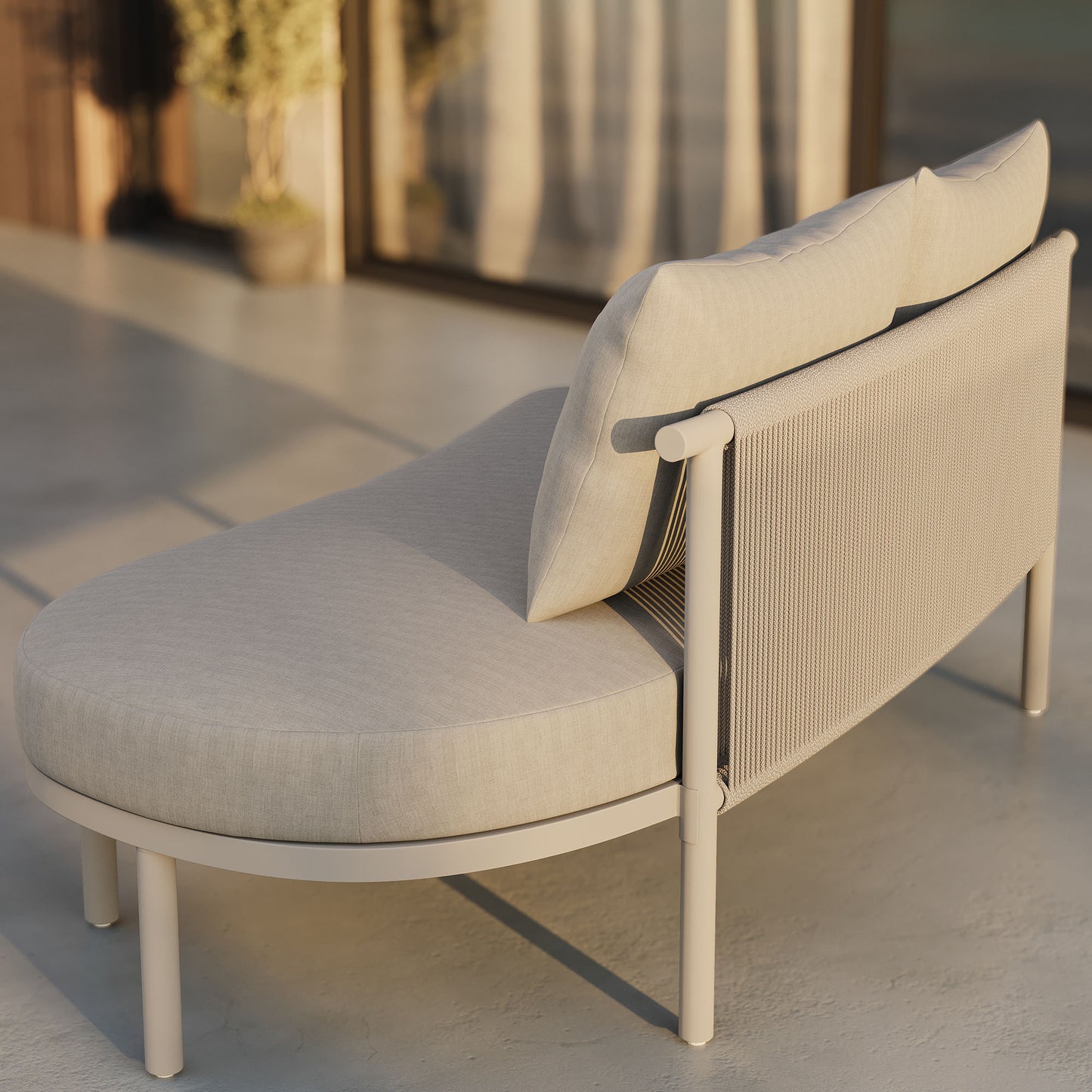 Porta Right-Arm Facing Outdoor Patio Aluminum Modular Piece by Modway