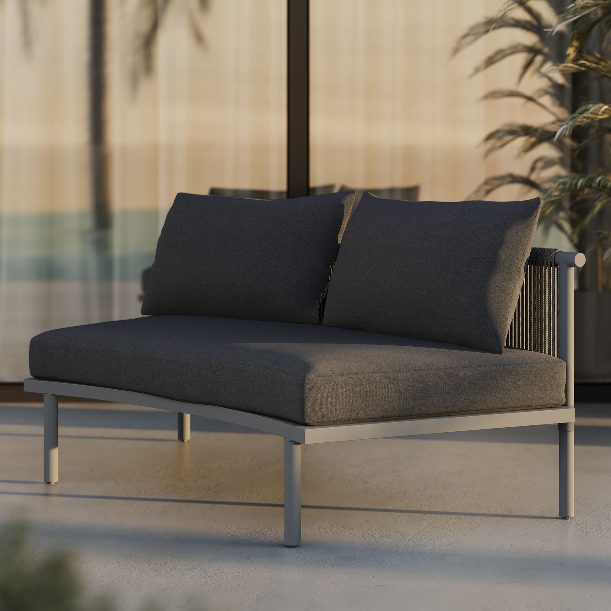 Porta Armless Outdoor Patio Aluminum Modular Piece by Modway