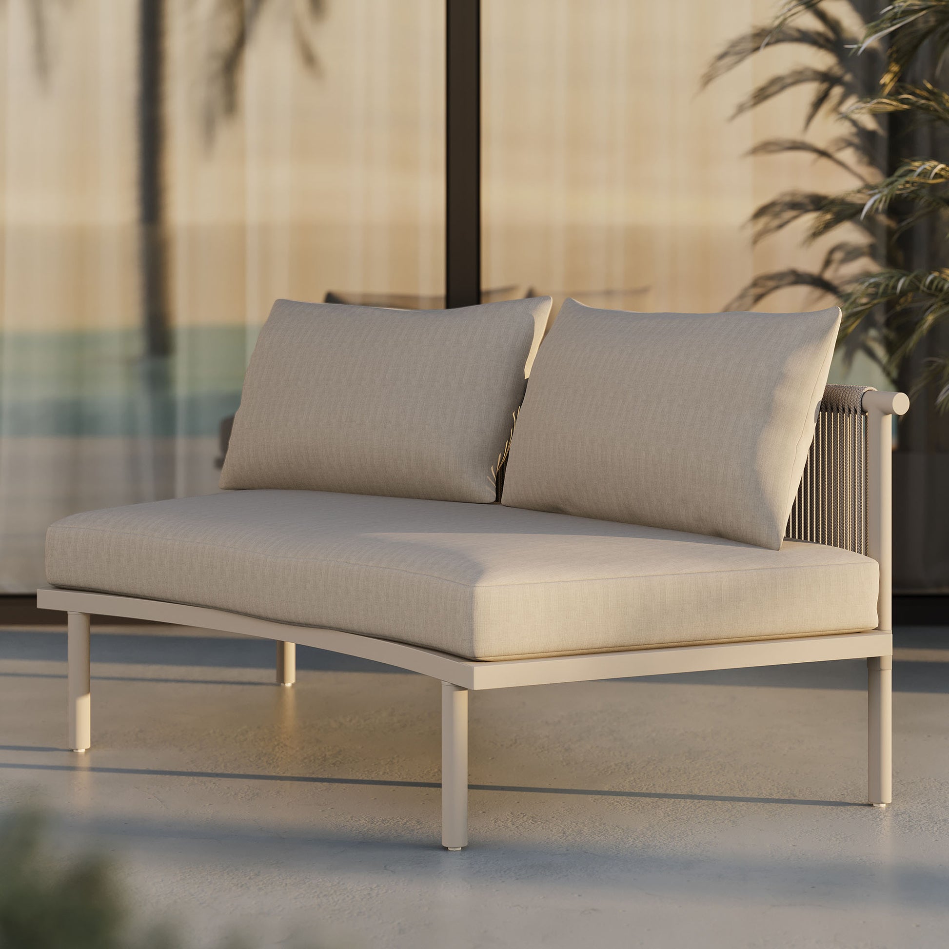 Porta Armless Outdoor Patio Aluminum Modular Piece by Modway