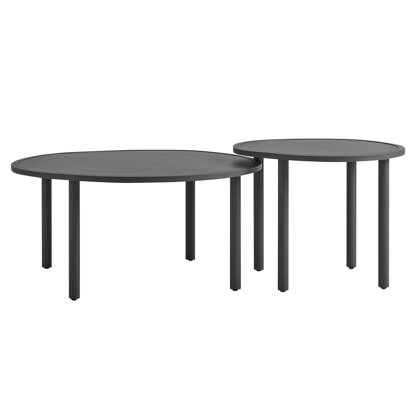 Porta 2 Piece Nesting Outdoor Patio Aluminum Coffee Table Set by Modway