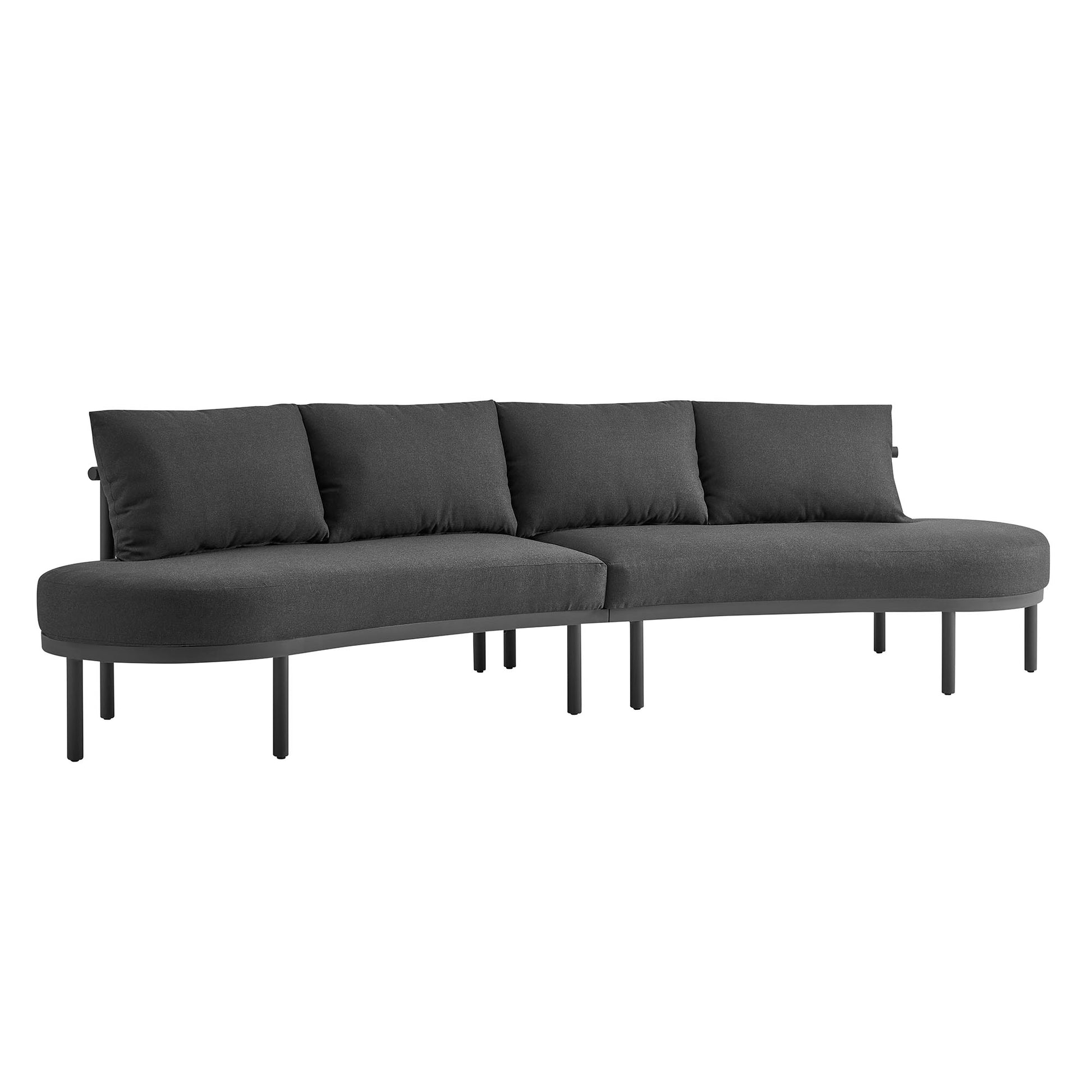 Porta 2 Piece Outdoor Patio Aluminum Modular Sofa by Modway