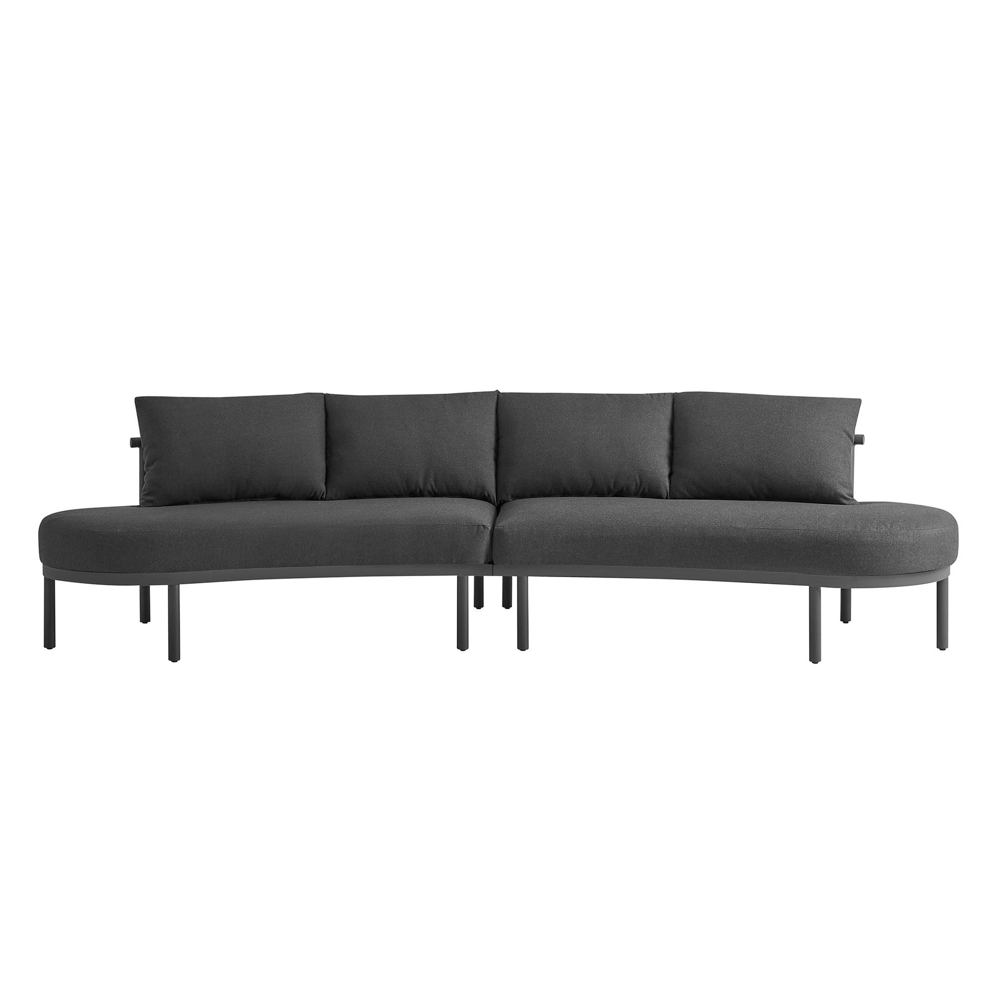 Porta 2 Piece Outdoor Patio Aluminum Modular Sofa by Modway