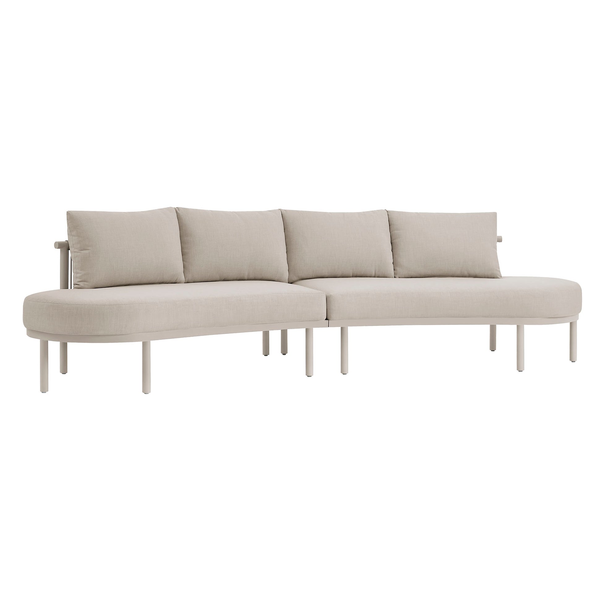 Porta 2 Piece Outdoor Patio Aluminum Modular Sofa by Modway
