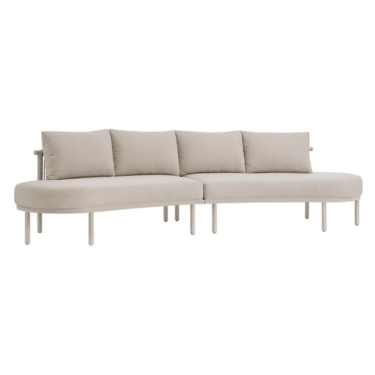 Porta 2 Piece Outdoor Patio Aluminum Modular Sofa by Modway