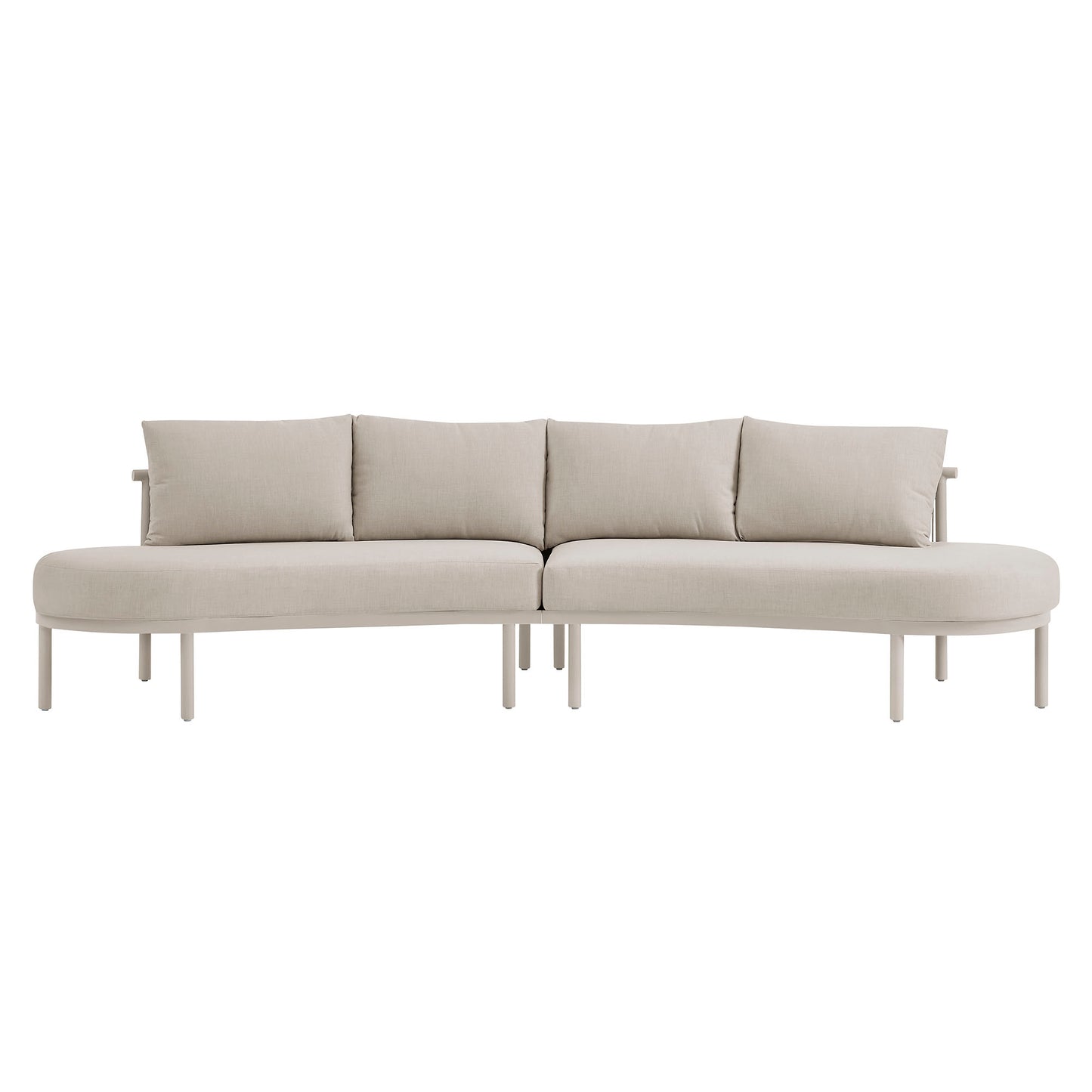 Porta 2 Piece Outdoor Patio Aluminum Modular Sofa by Modway