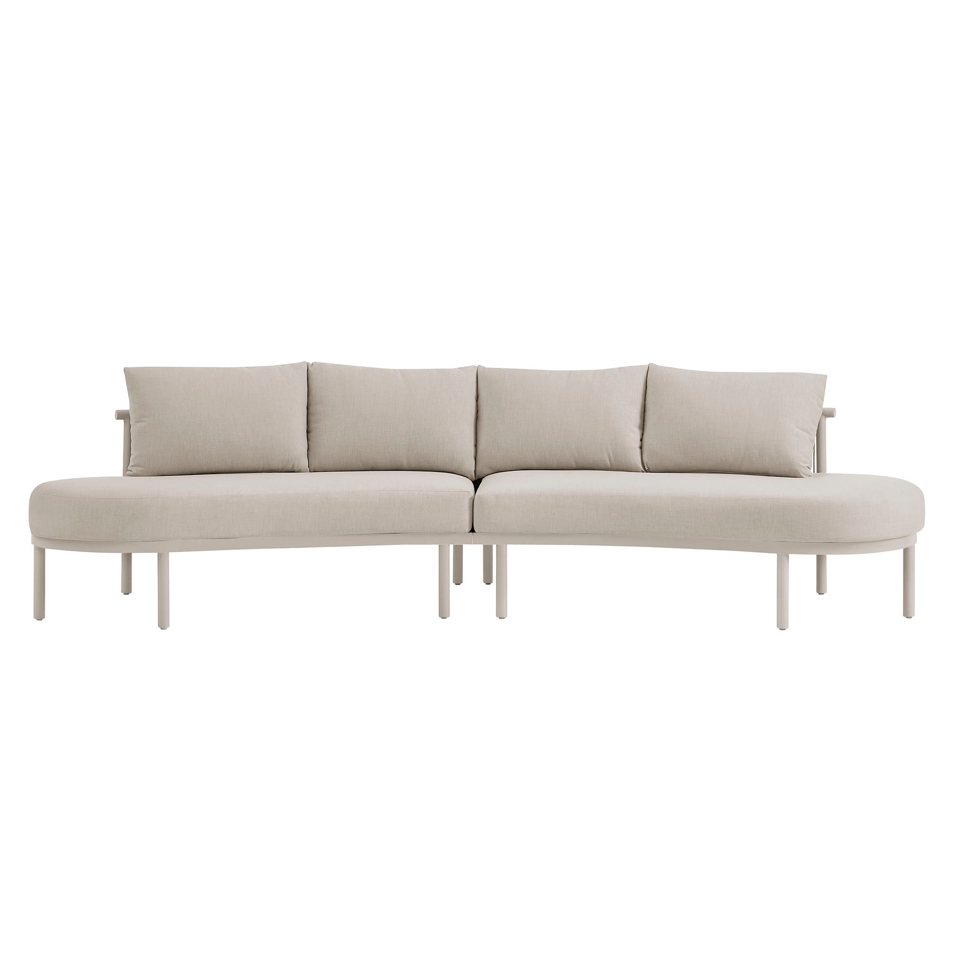Porta 2 Piece Outdoor Patio Aluminum Modular Sofa by Modway