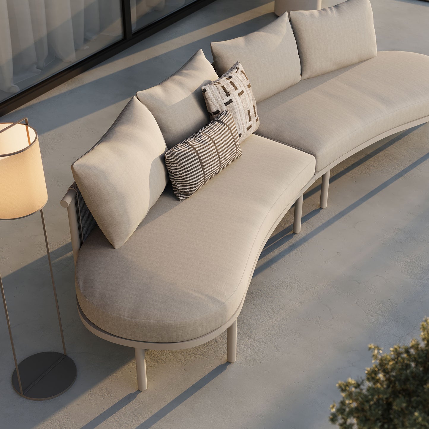 Porta 2 Piece Outdoor Patio Aluminum Modular Sofa by Modway