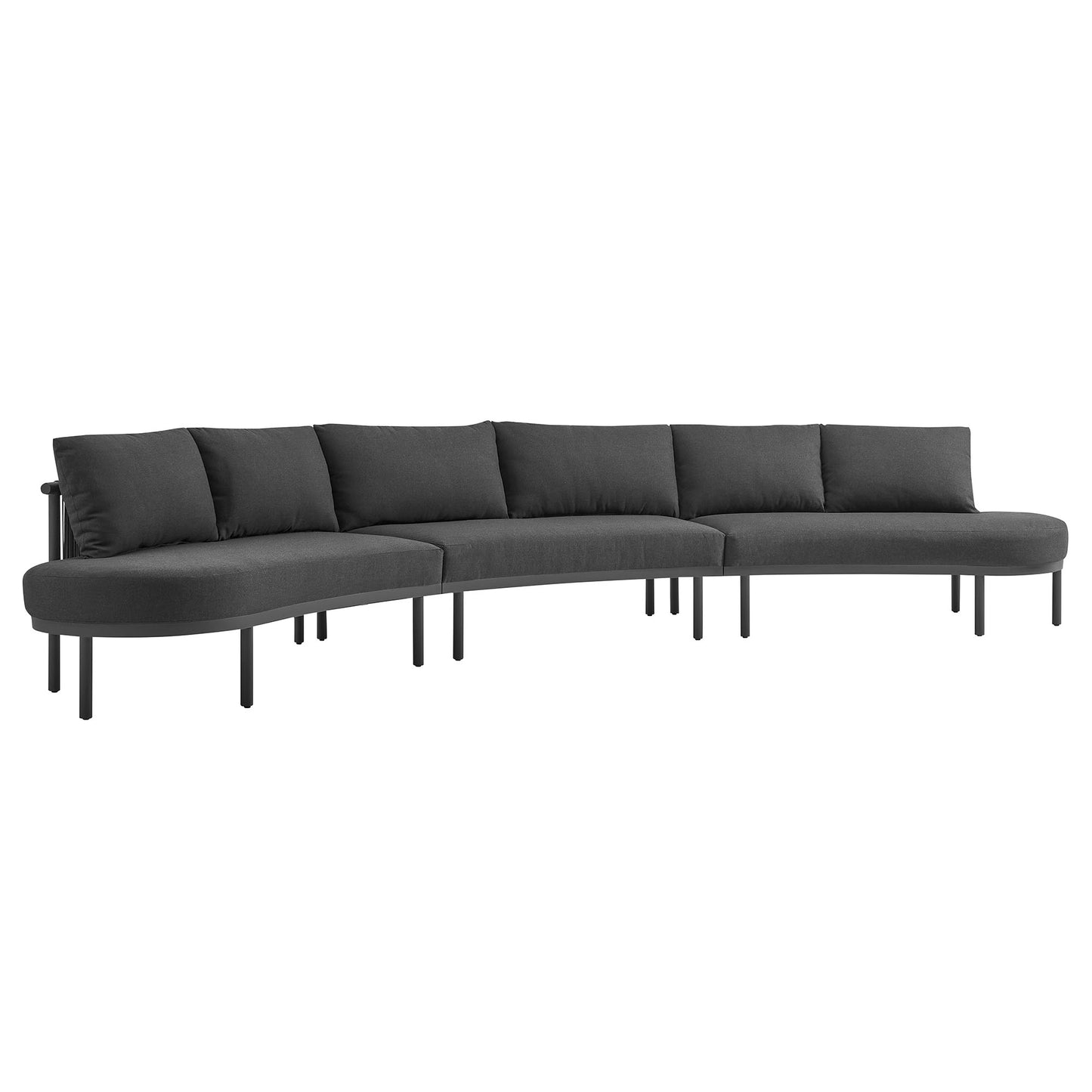 Porta 3 Piece Outdoor Patio Aluminum Modular Sofa by Modway