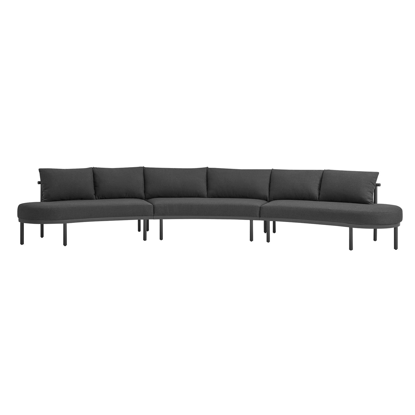 Porta 3 Piece Outdoor Patio Aluminum Modular Sofa by Modway