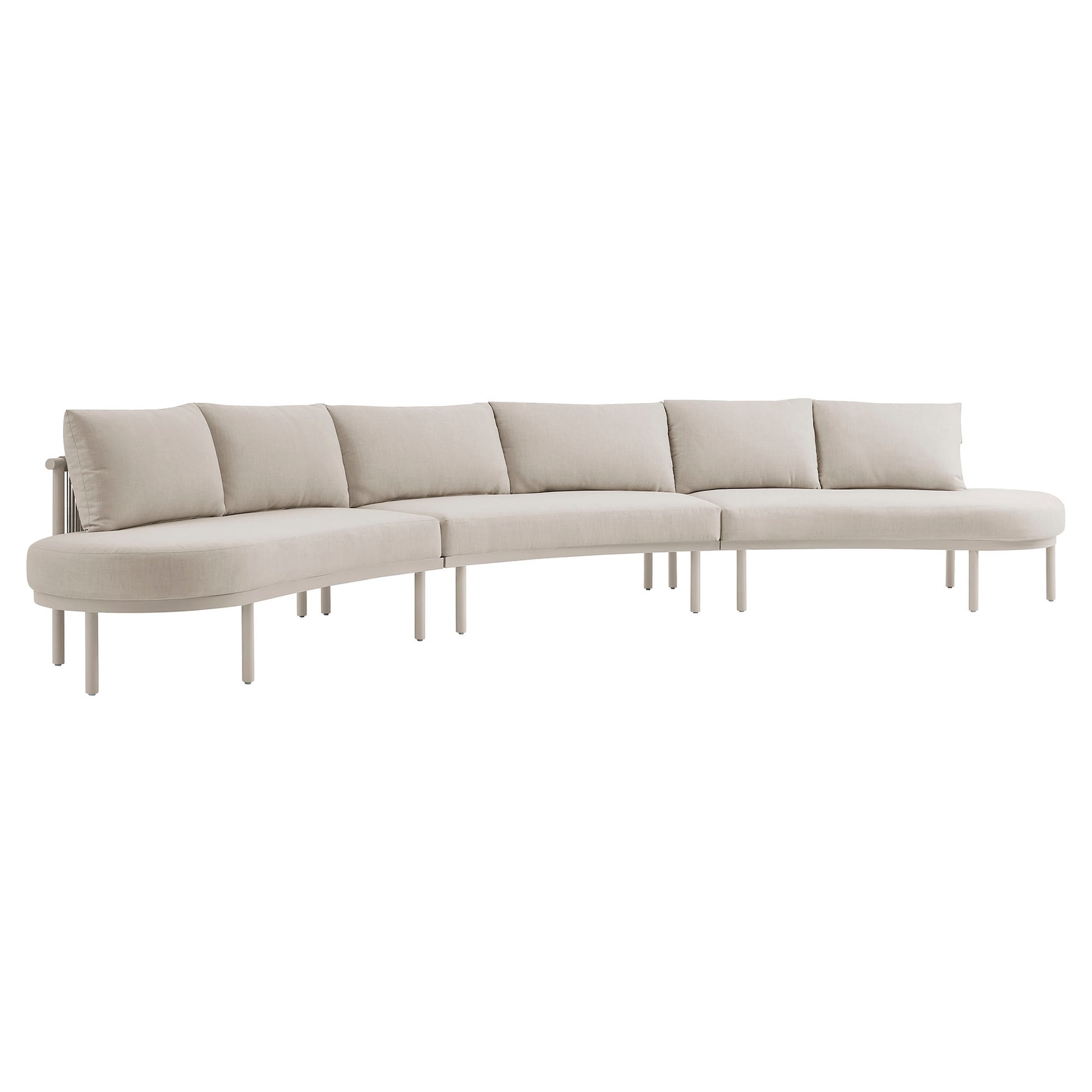 Porta 3 Piece Outdoor Patio Aluminum Modular Sofa by Modway