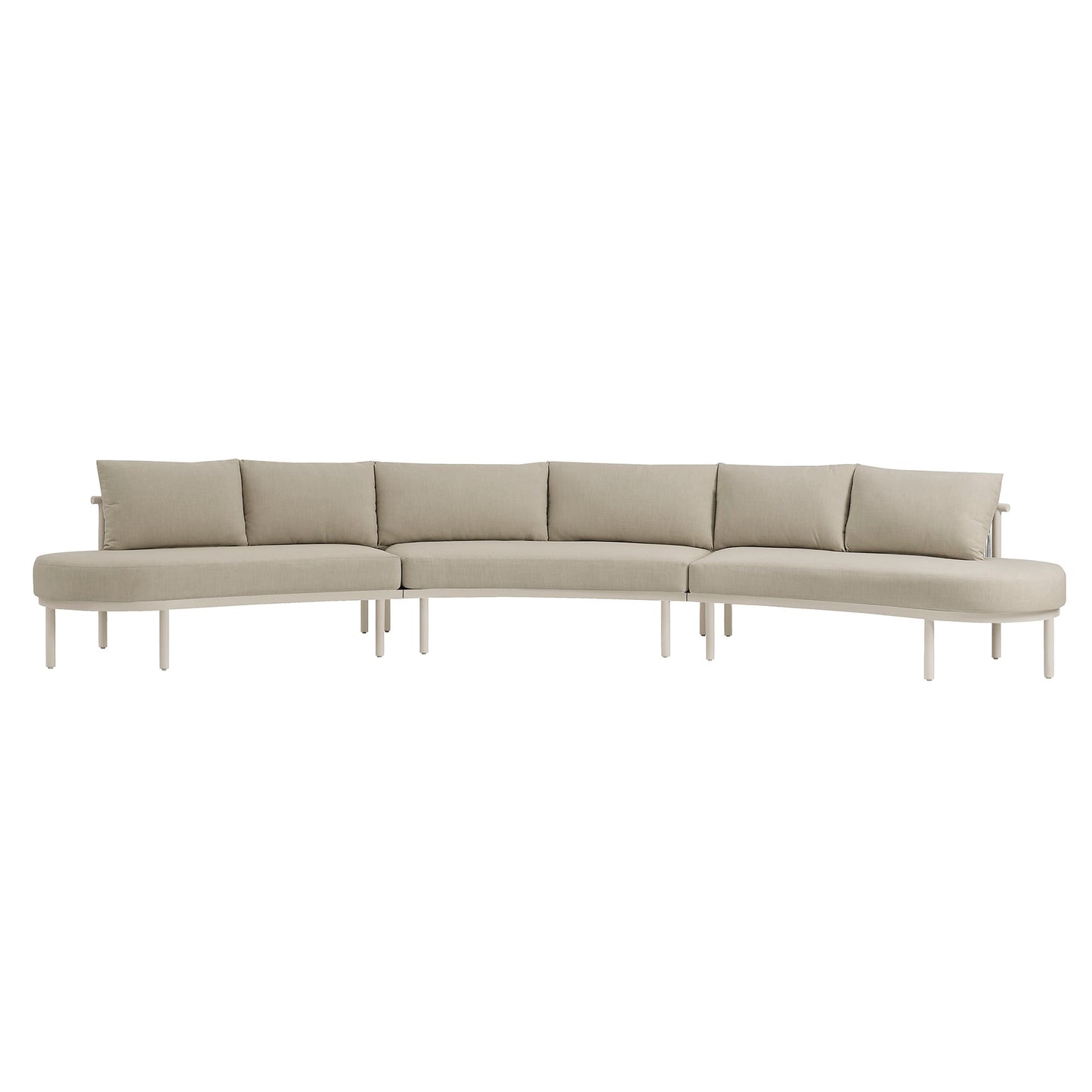 Porta 3 Piece Outdoor Patio Aluminum Modular Sofa by Modway
