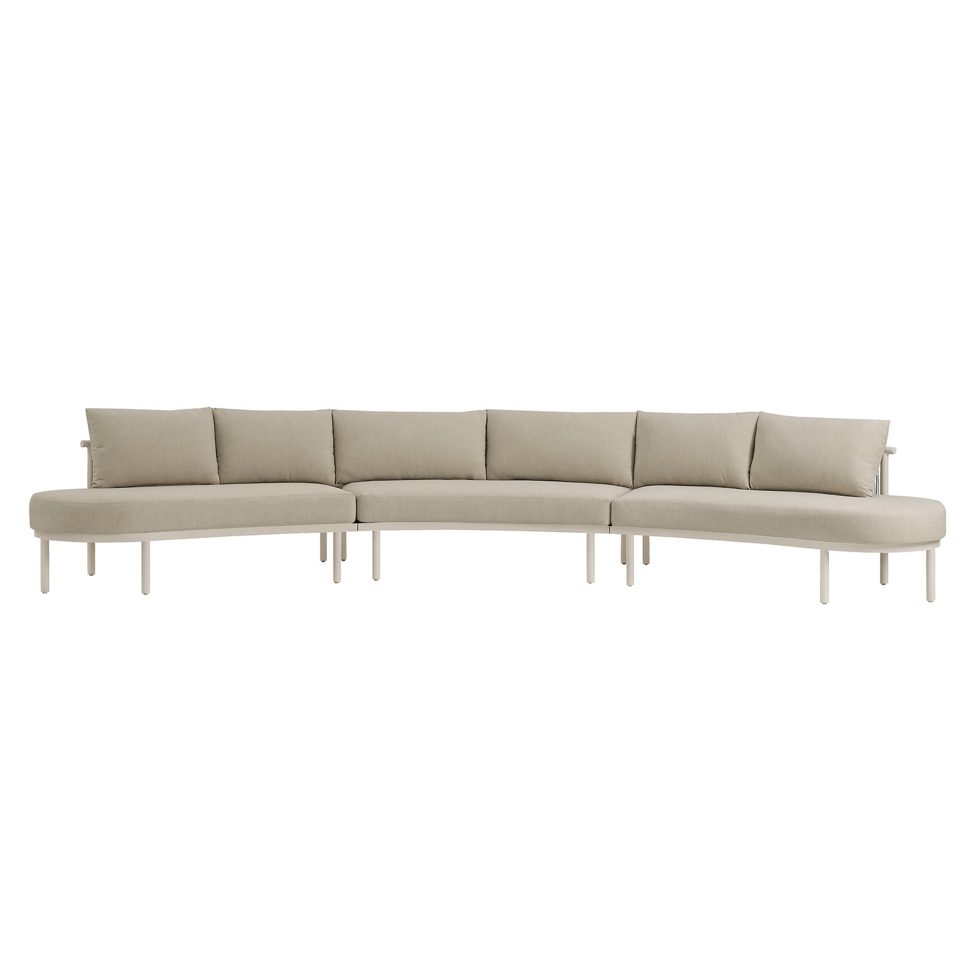 Porta 3 Piece Outdoor Patio Aluminum Modular Sofa by Modway