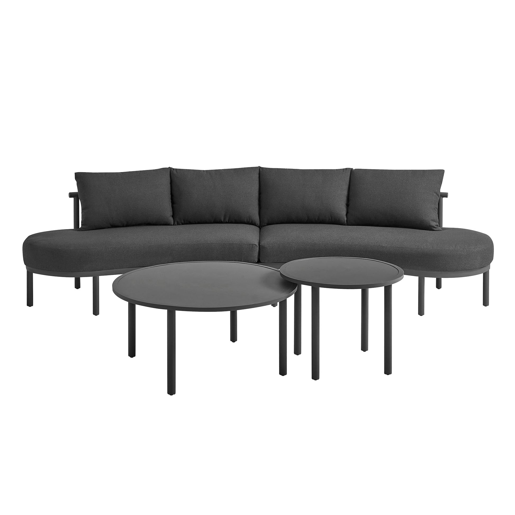 Porta 4 Piece Outdoor Patio Aluminum Modular Sofa Set by Modway
