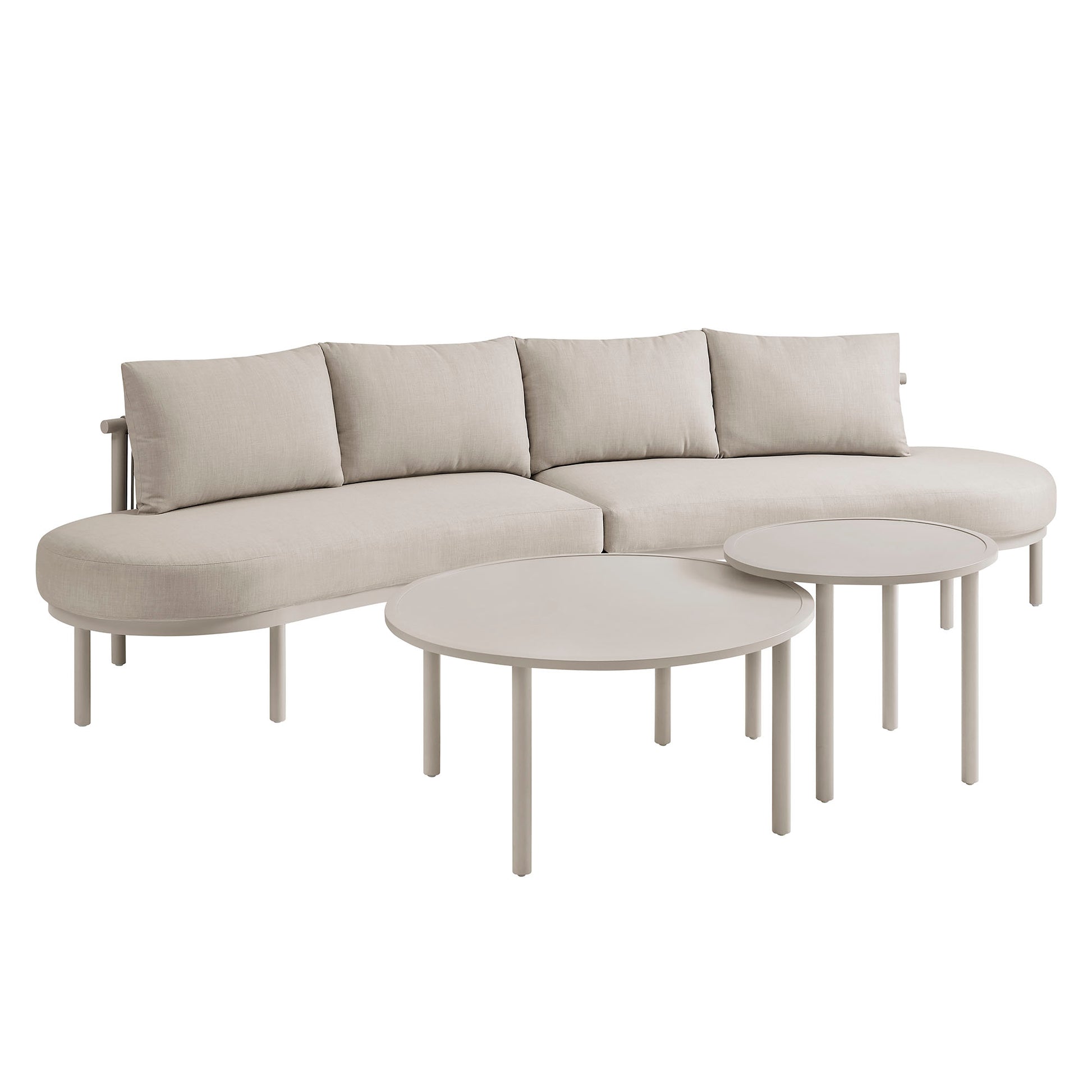 Porta 4 Piece Outdoor Patio Aluminum Modular Sofa Set by Modway