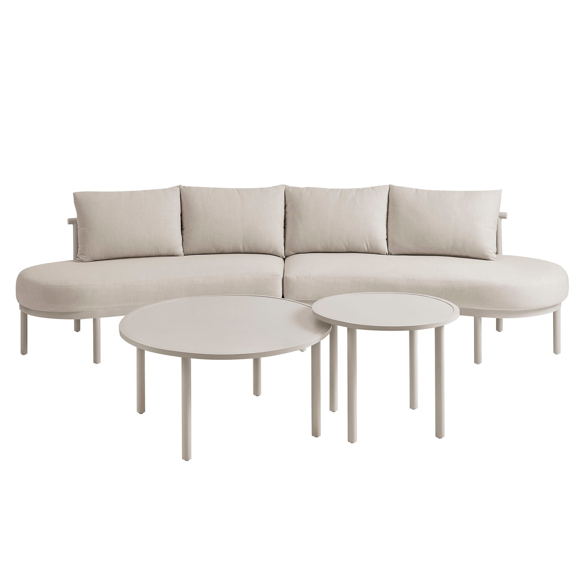 Porta 4 Piece Outdoor Patio Aluminum Modular Sofa Set by Modway