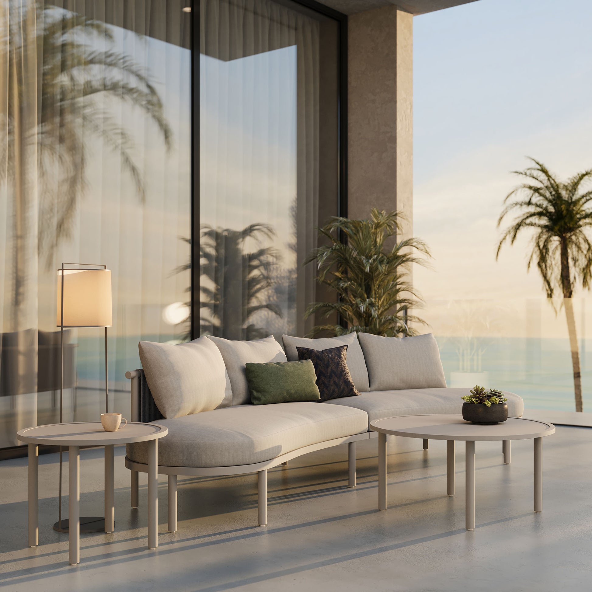 Porta 4 Piece Outdoor Patio Aluminum Modular Sofa Set by Modway